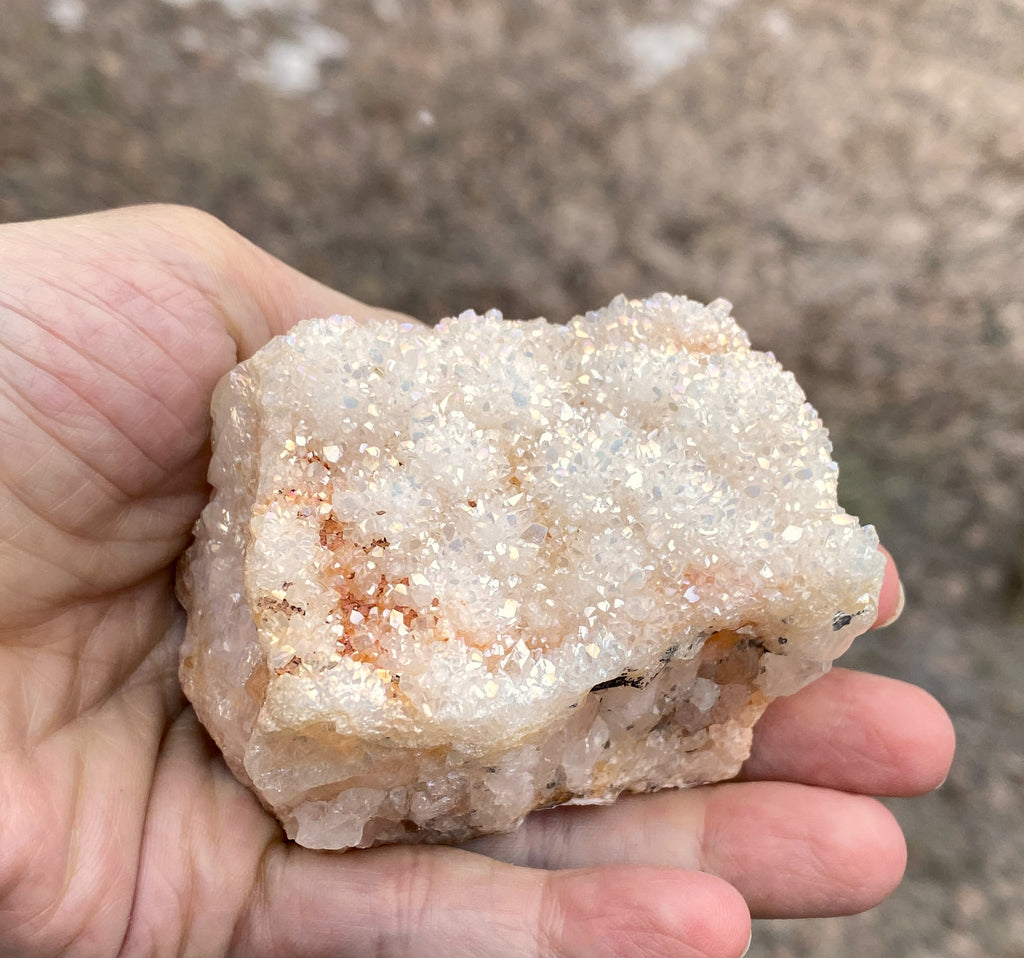 Angel Aura Quartz Druzy Specimen  Meditation Peace 31426S