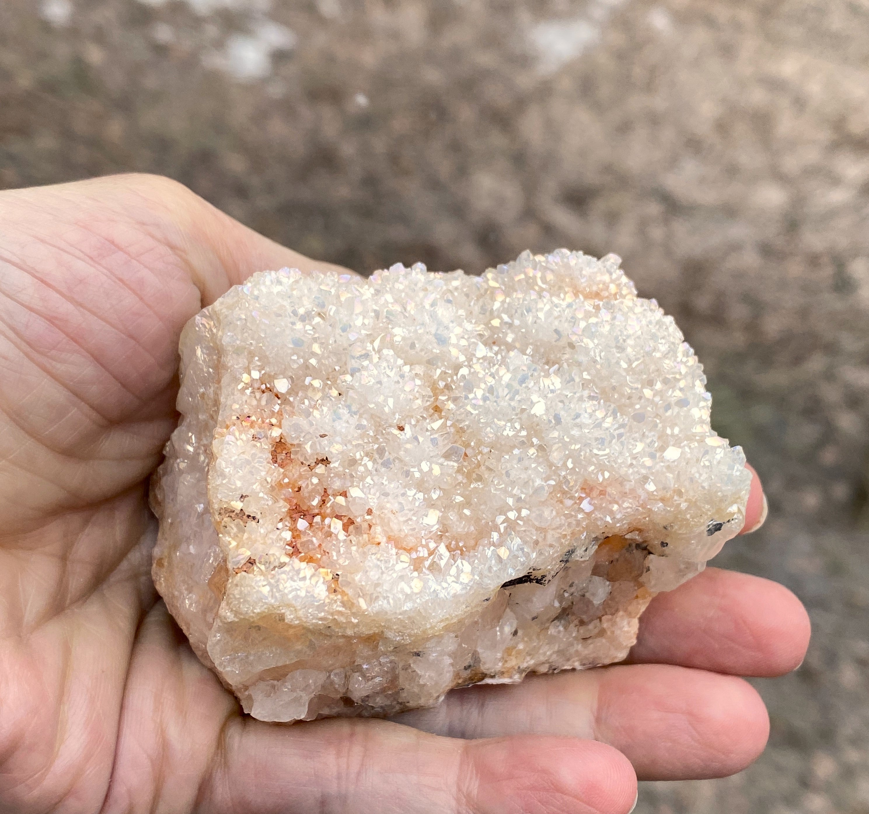 Angel Aura Quartz Druzy Specimen  Meditation Peace 31426S
