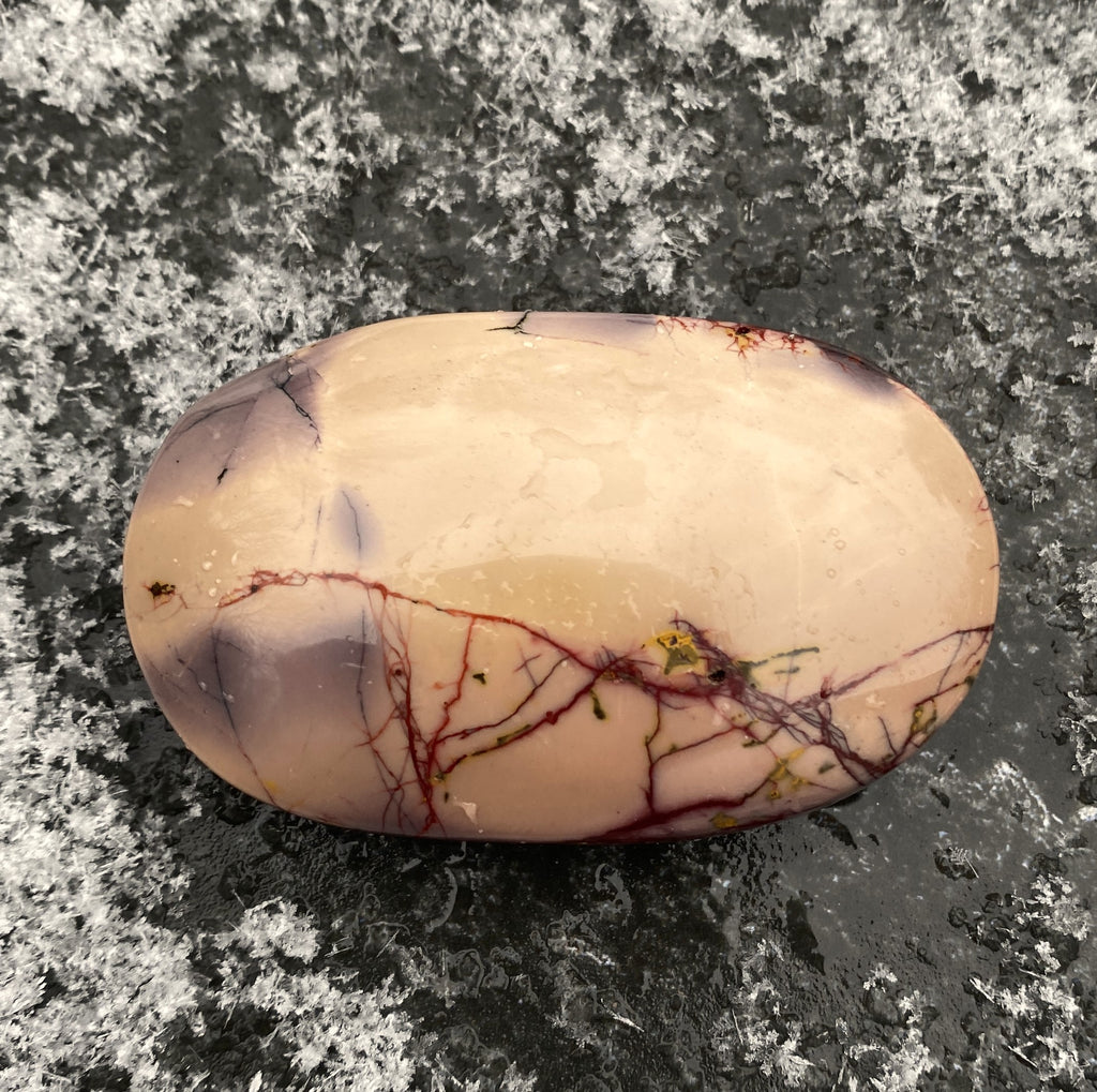 Mookaite Palm Stone  Multi Color  Grounding Protection 31310ET