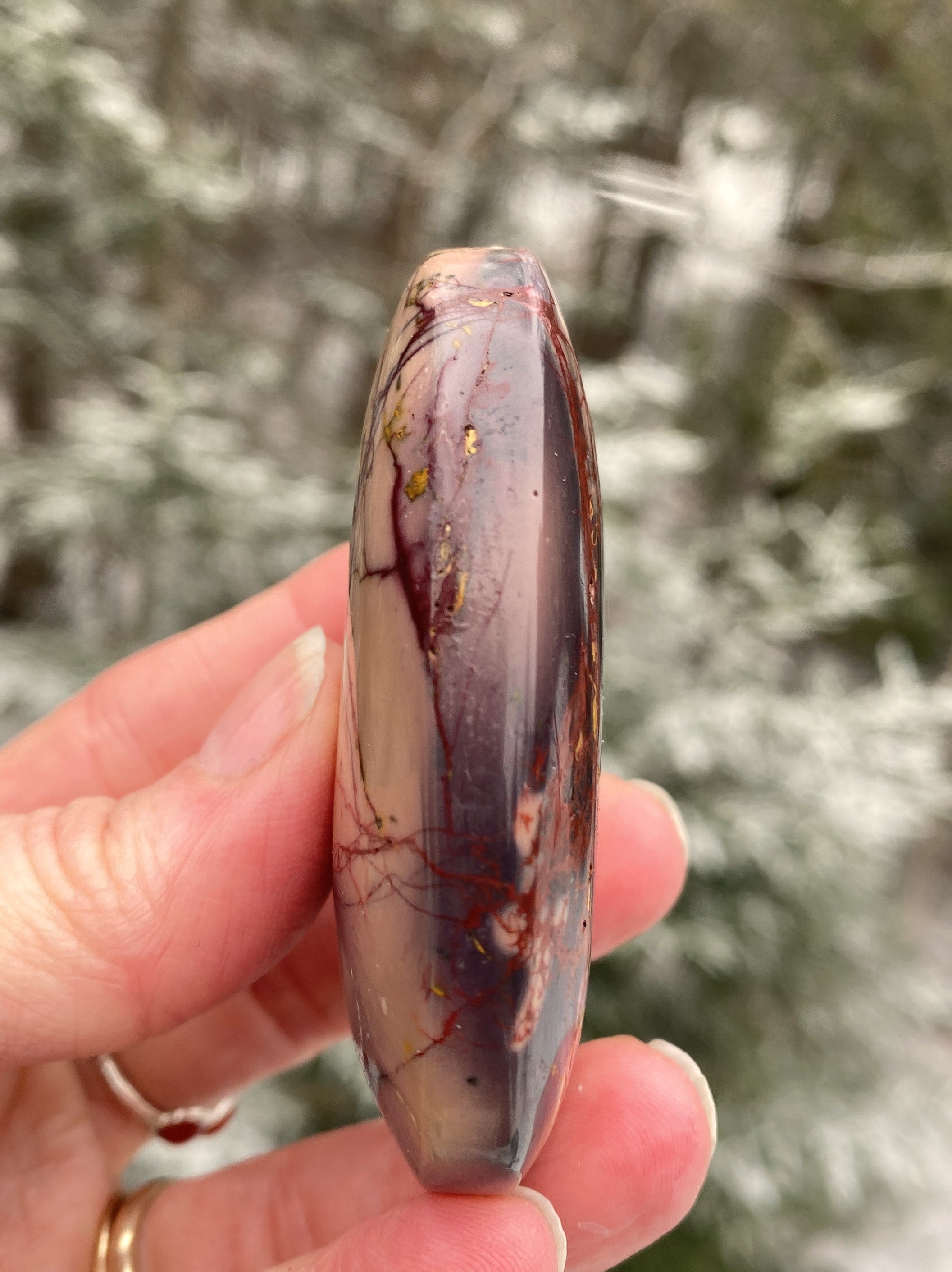 Mookaite Palm Stone  Multi Color  Grounding Protection 31310ET