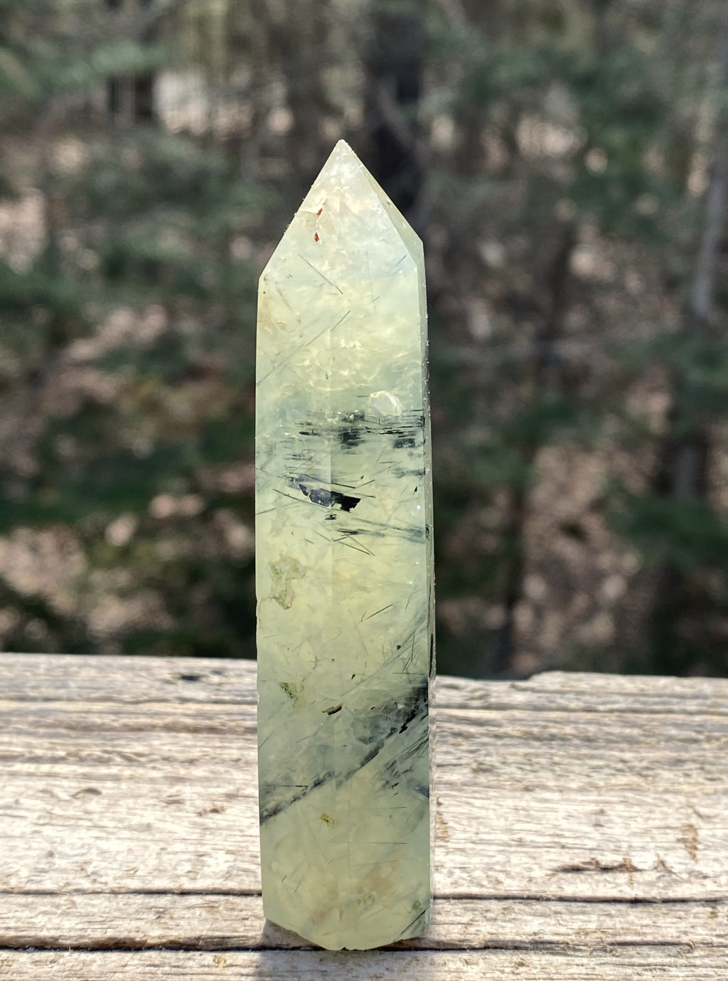 Prehnite Point Tower  Green   Protection Harmony Love 31325S