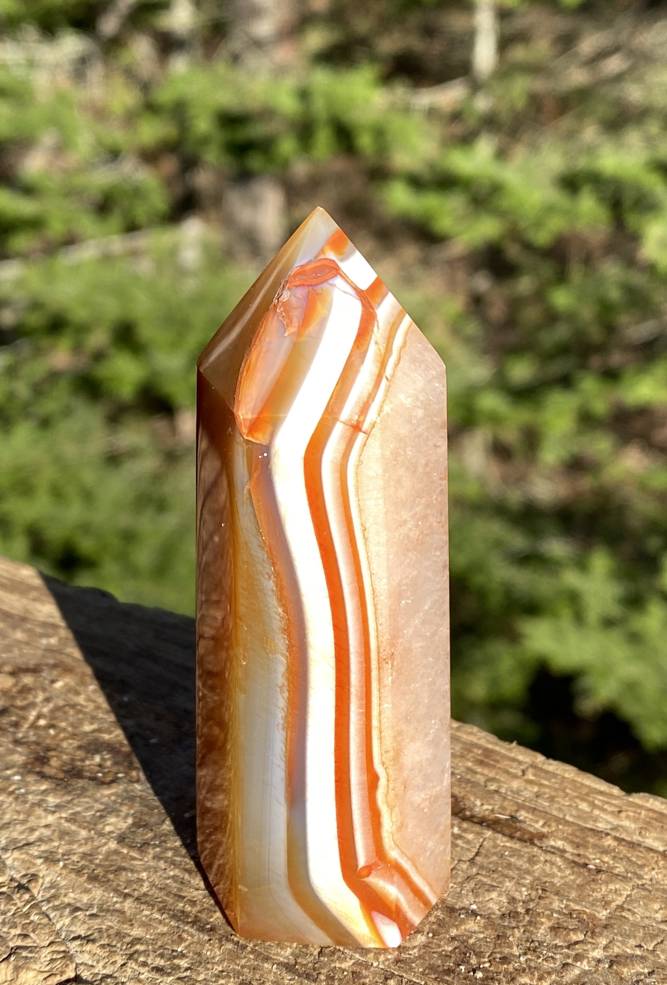 Carnelian Tower Point  Orange  Creativity Grounding  Success 31400S