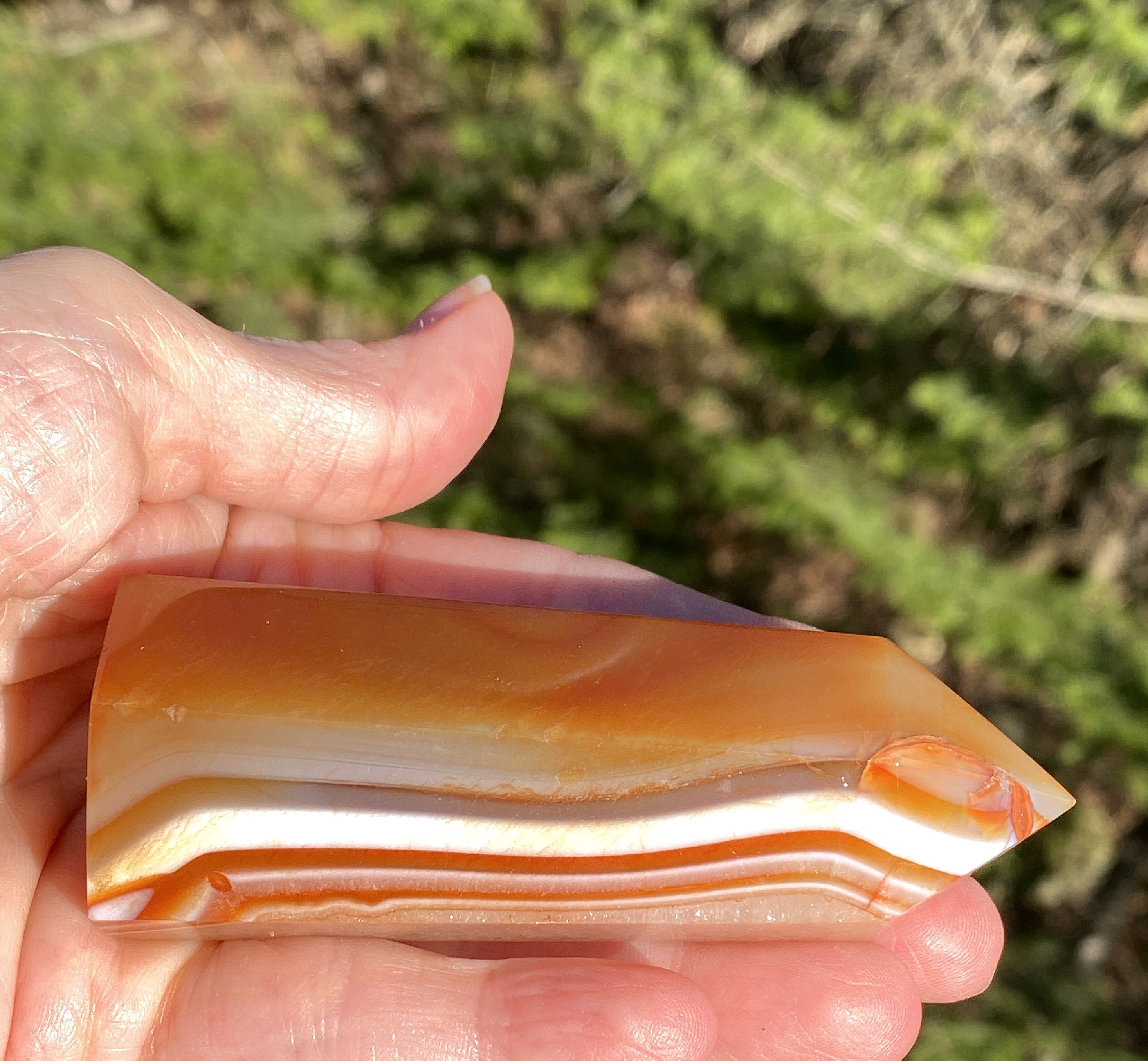 Carnelian Tower Point  Orange  Creativity Grounding  Success 31400S