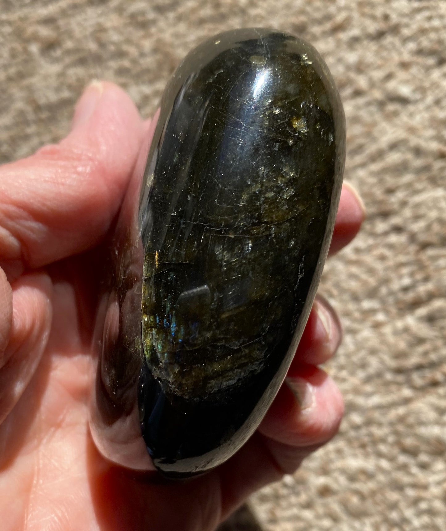 Labradorite Large Palm Stone  Mystical Stone Intuition Protective 29178S