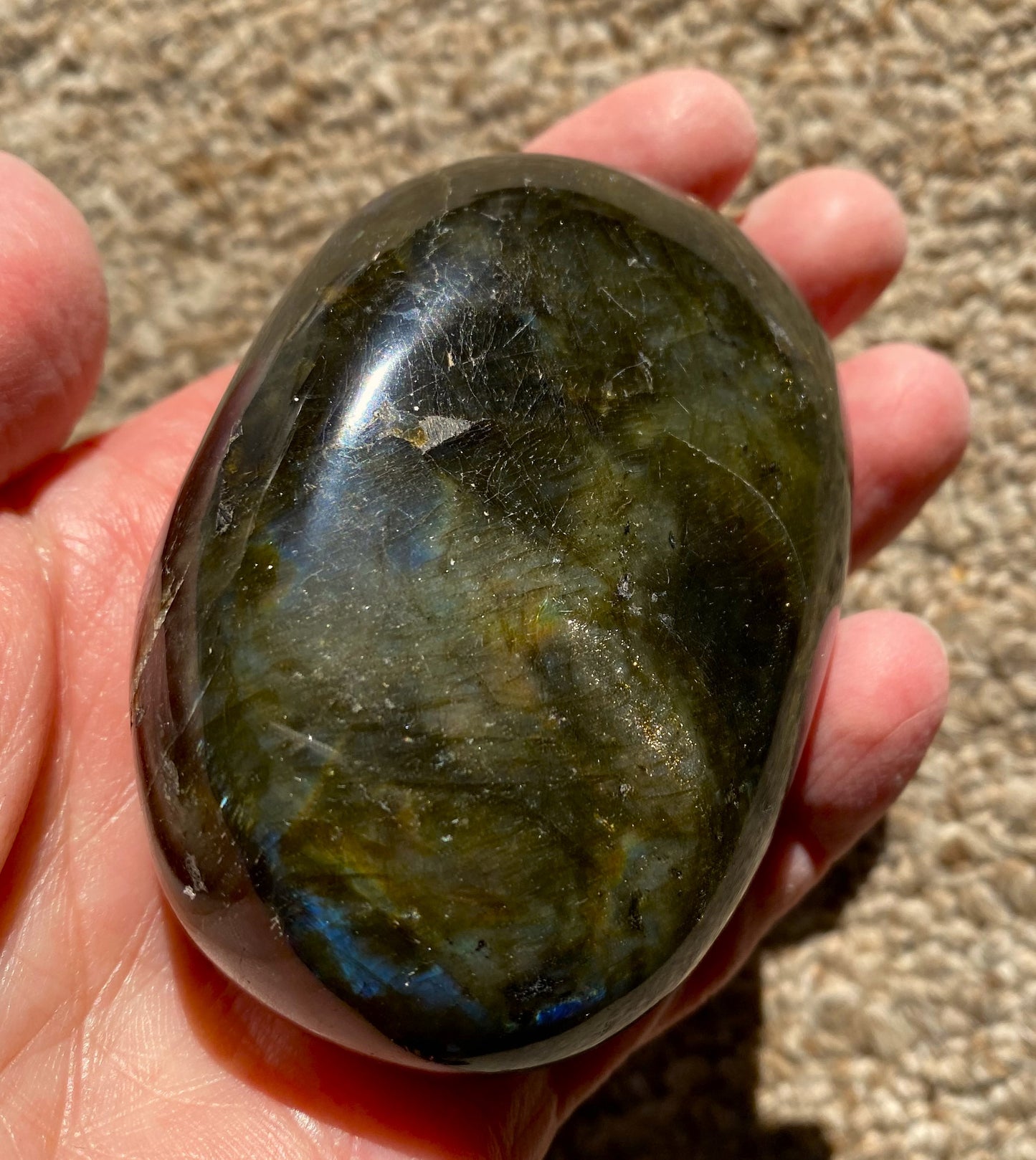 Labradorite Large Palm Stone  Mystical Stone Intuition Protective 29178S