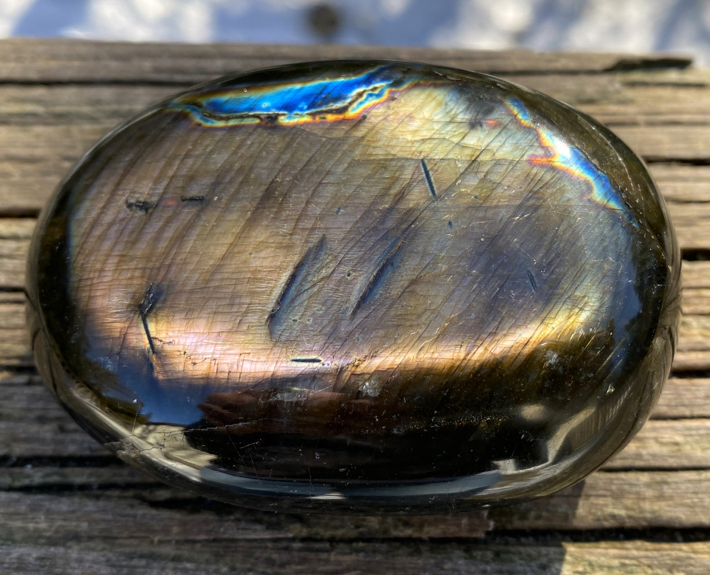 Labradorite Large Palm Stone  Mystical Stone Intuition Protective 29178S