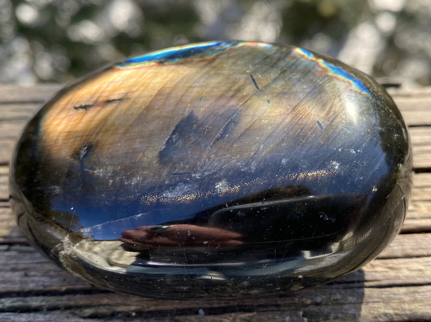 Labradorite Large Palm Stone  Mystical Stone Intuition Protective 29178S