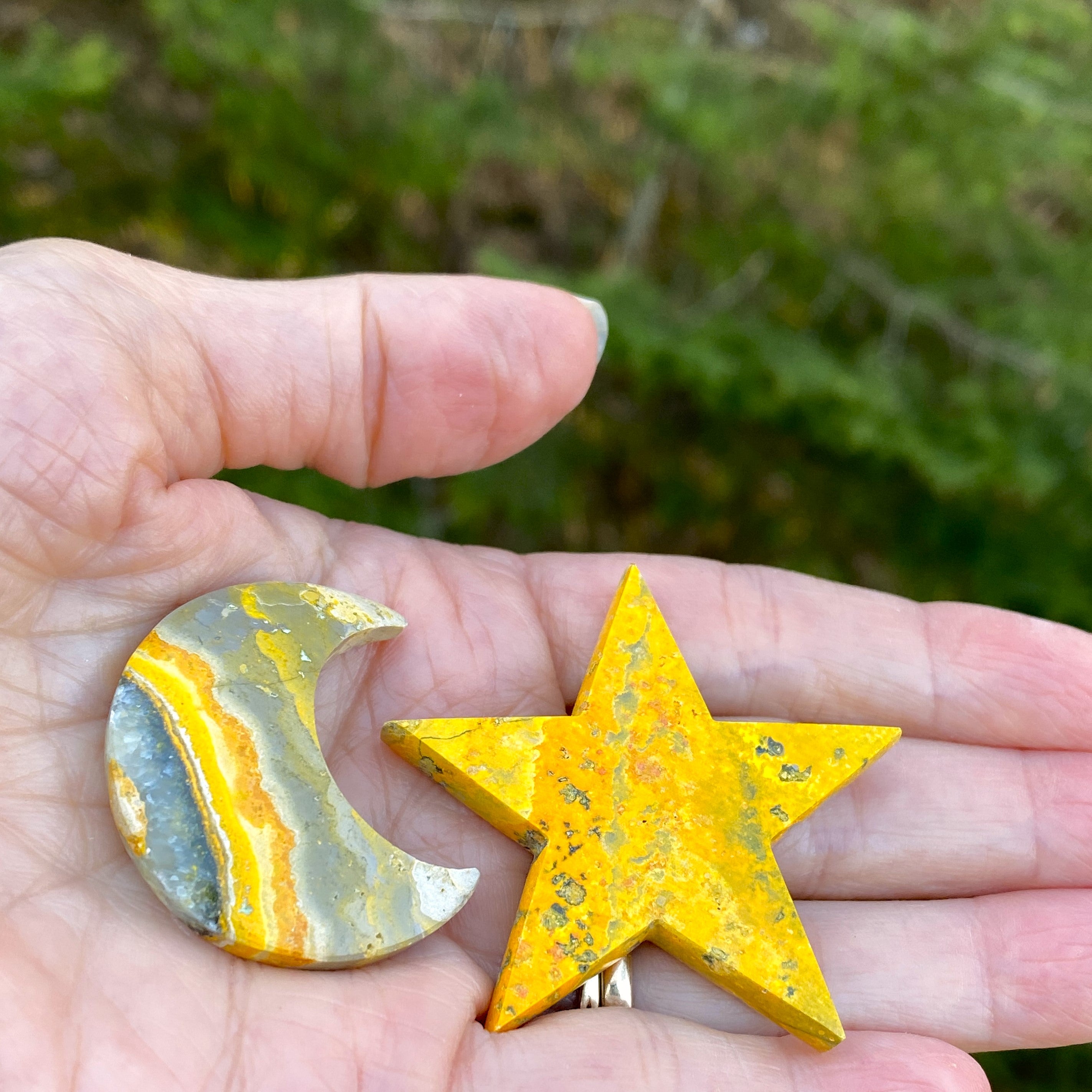 Bumble Bee Jasper  Moon Stars Set  Figurines  Success Protection 31427S