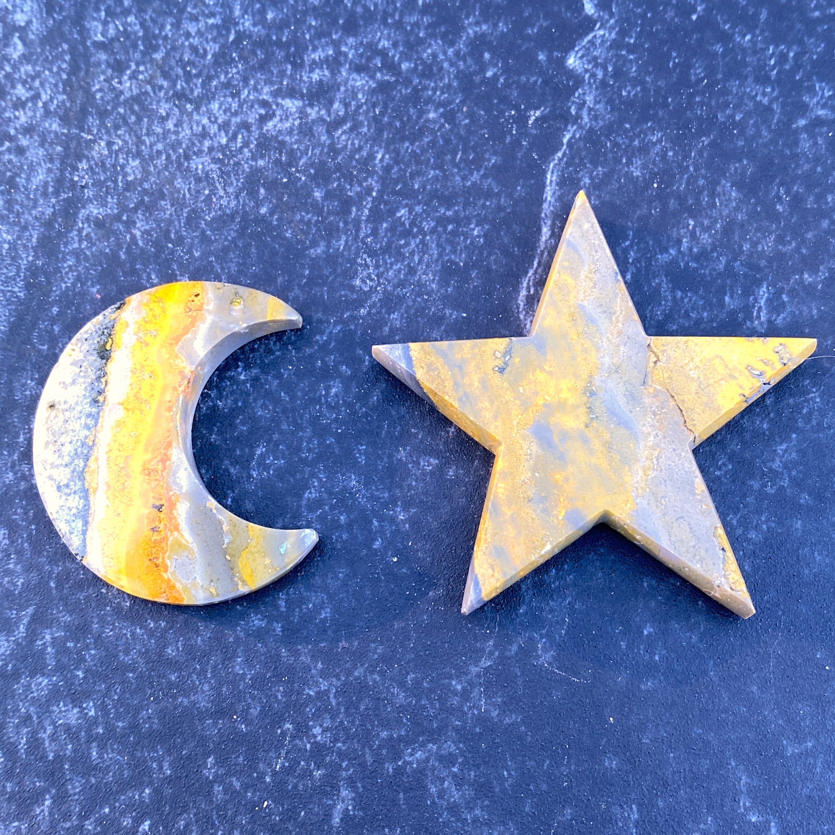 Bumble Bee Jasper  Moon Star Set  Figurines  Success Protection  31428S