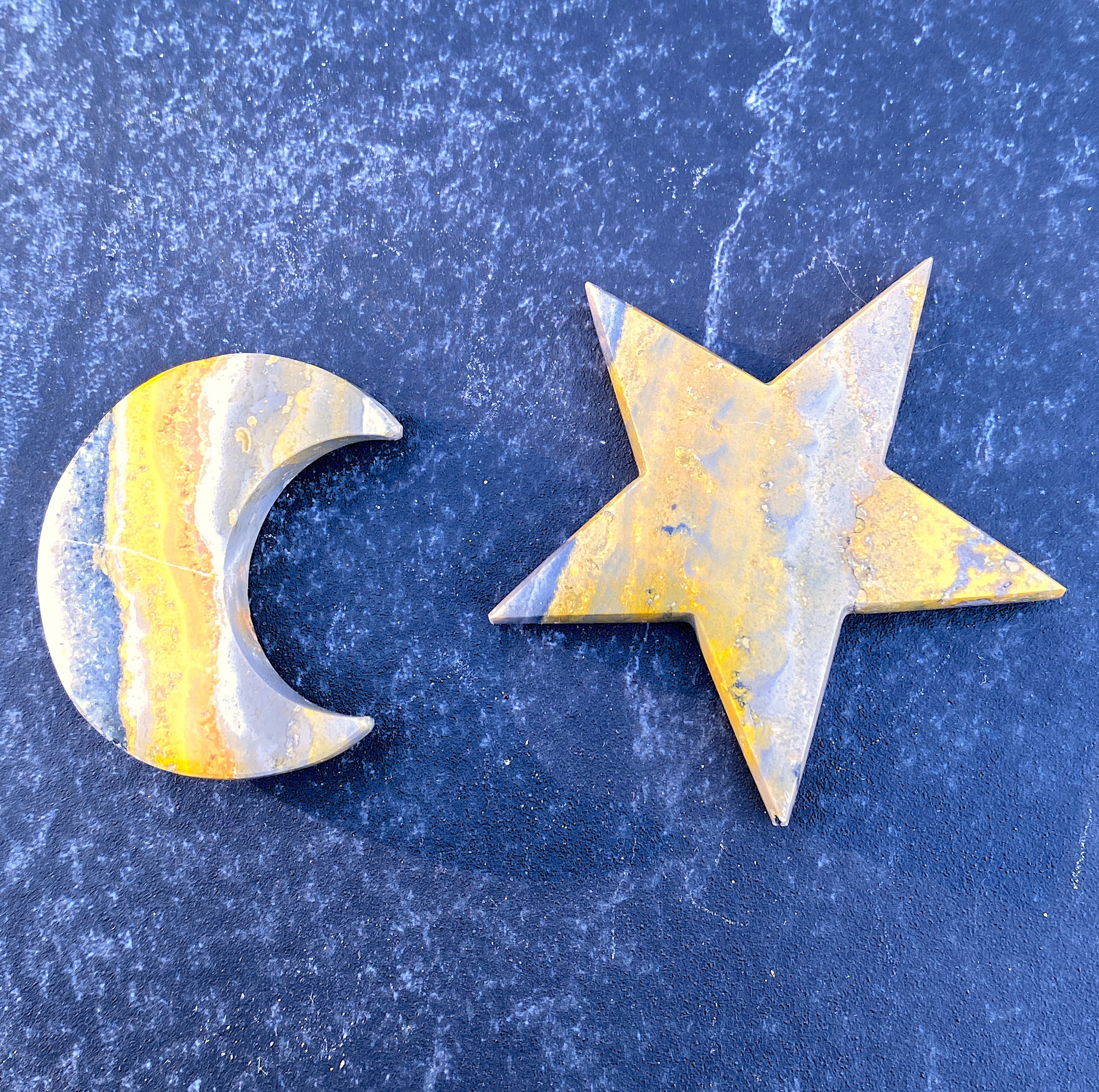 Bumble Bee Jasper  Moon Star Set  Figurines  Success Protection  31428S
