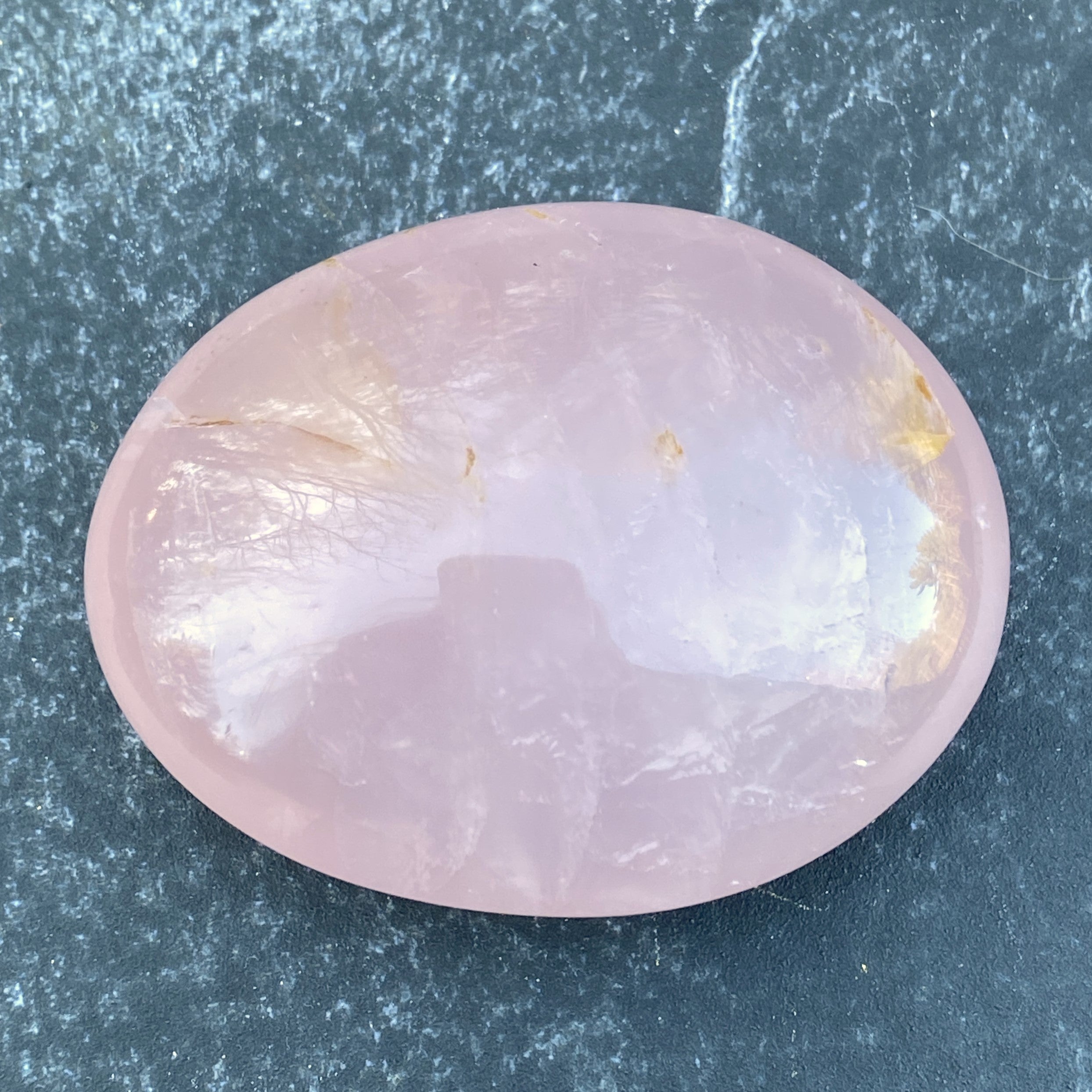 Rose Quartz  Palm Stone  Pink  Love Compassion 31449S