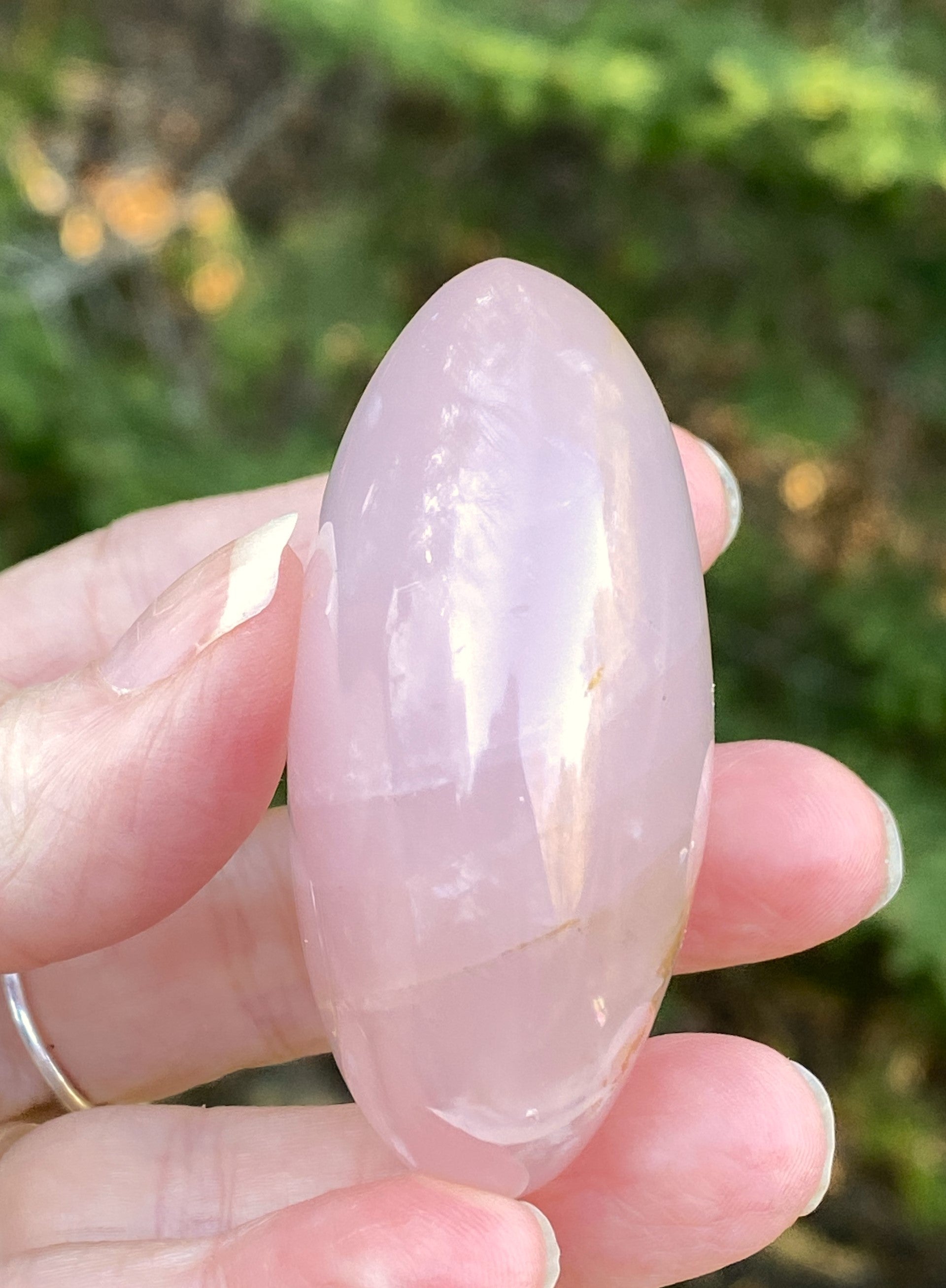 Rose Quartz  Palm Stone  Pink  Love Compassion 31449S
