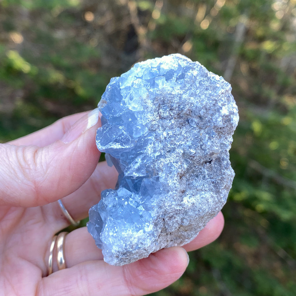 Celestite Druzy Raw Piece  Blue  Balance Angel 31452S