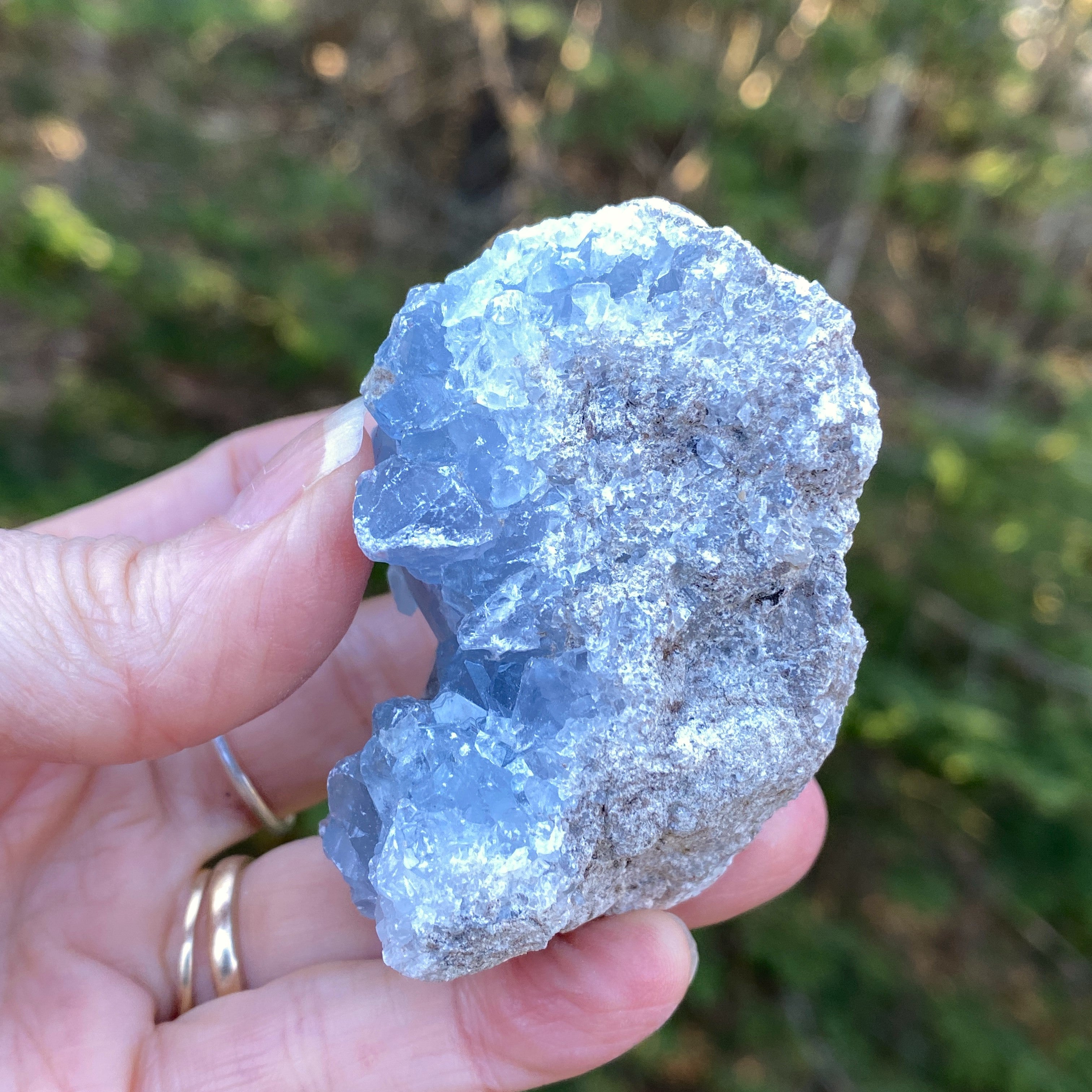 Celestite Druzy Raw Piece  Blue  Balance Angel 31452S