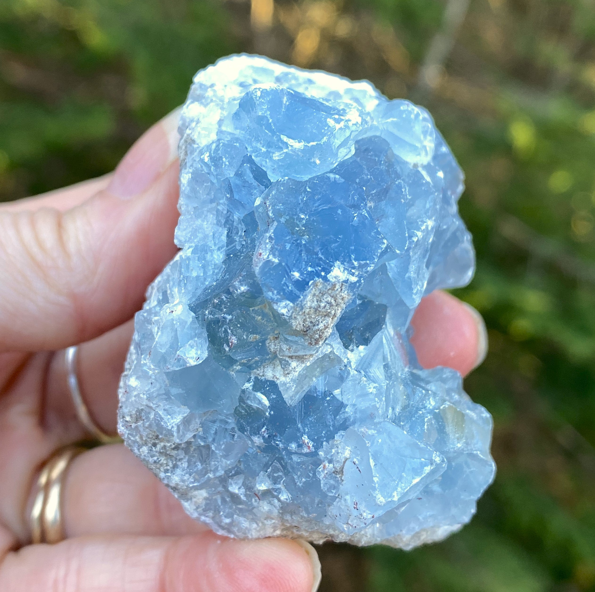 Celestite Druzy Raw Piece  Blue  Balance Angel 31452S