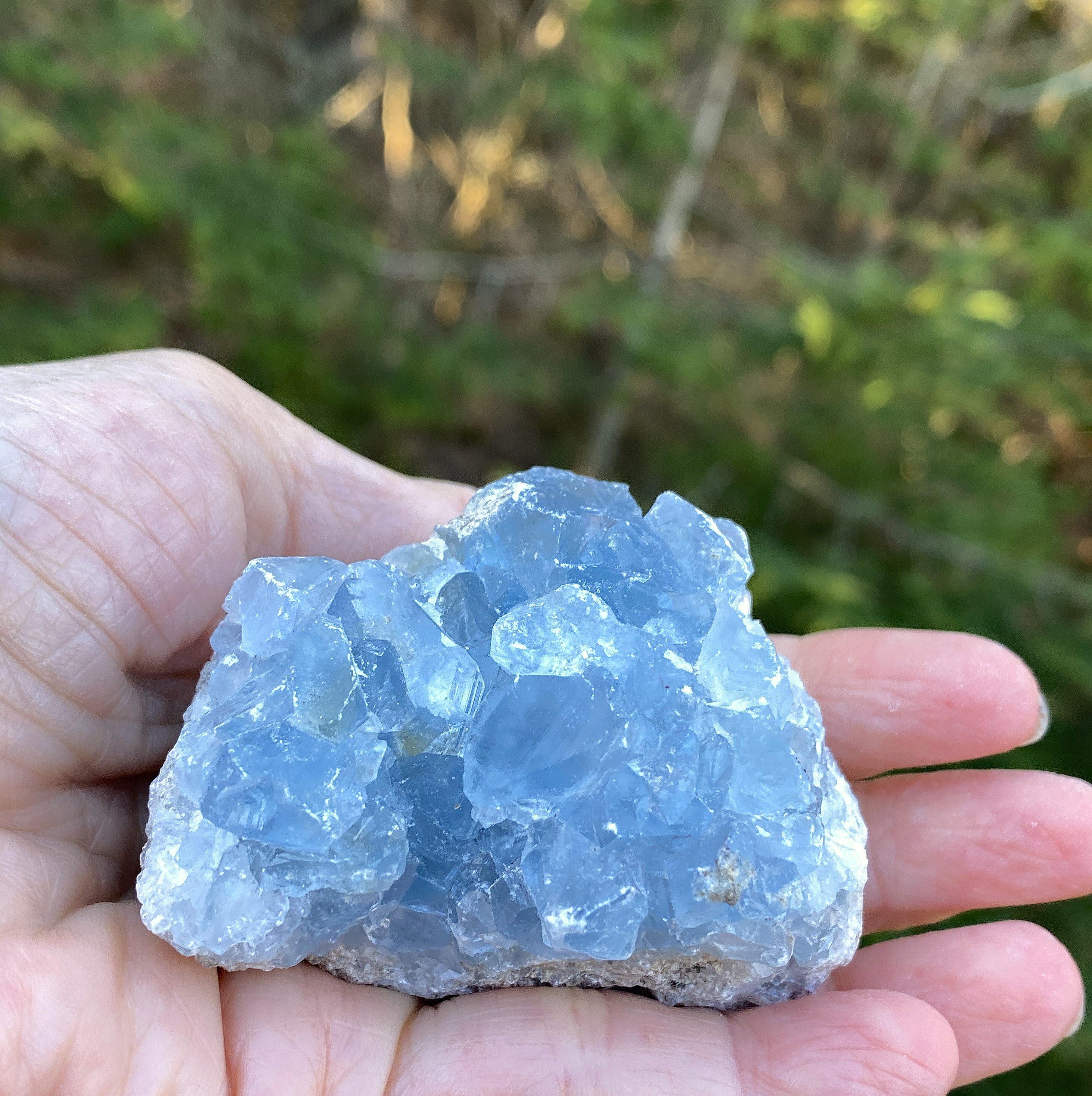 Celestite Druzy Raw Piece  Blue  Balance Angel 31452S