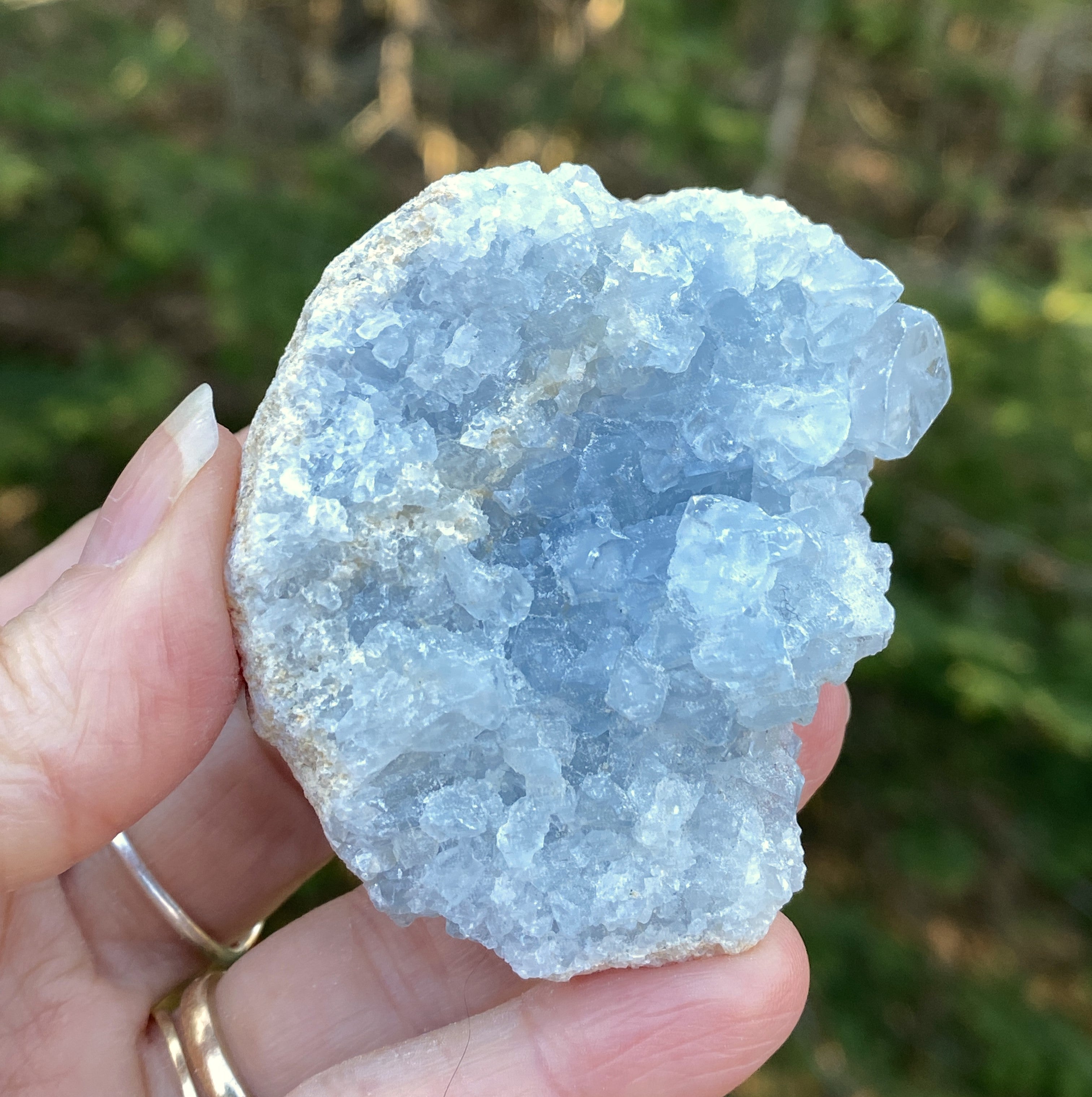 Celestite Druzy Raw Piece  Blue  Balance Angel 31453S