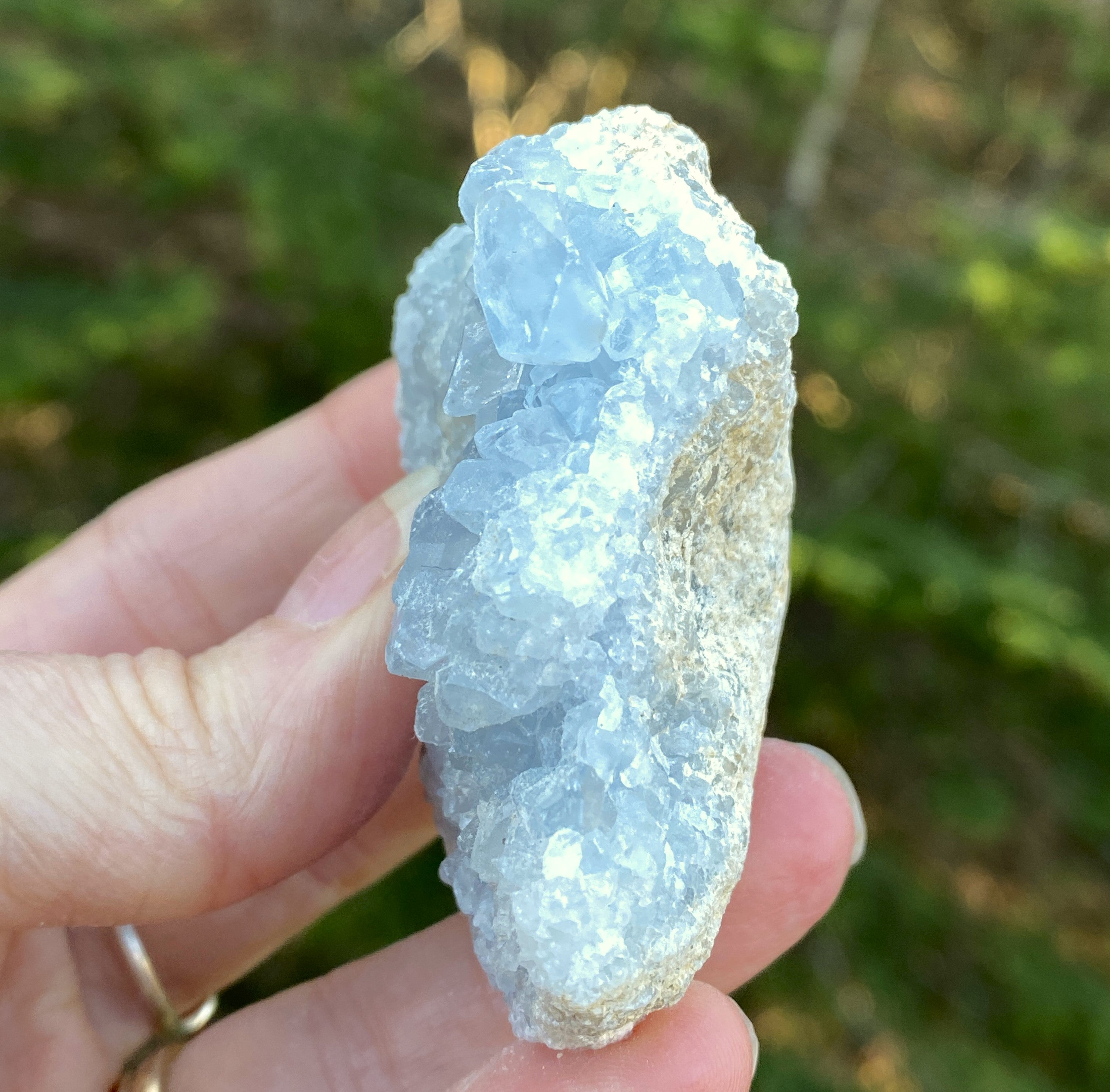 Celestite Druzy Raw Piece  Blue  Balance Angel 31453S
