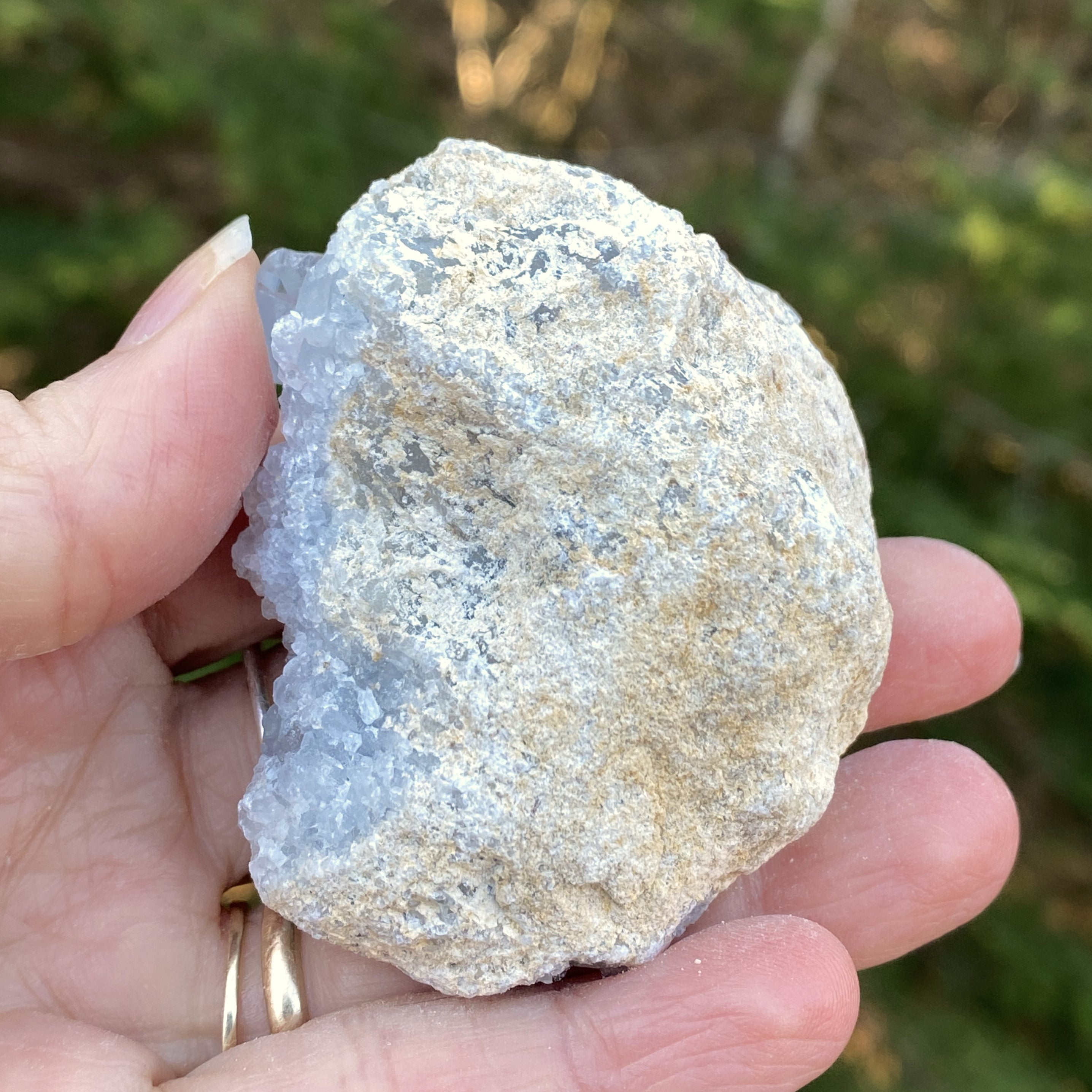 Celestite Druzy Raw Piece  Blue  Balance Angel 31453S