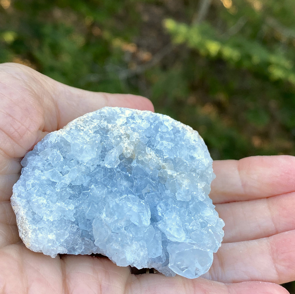 Celestite Druzy Raw Piece  Blue  Balance Angel 31453S