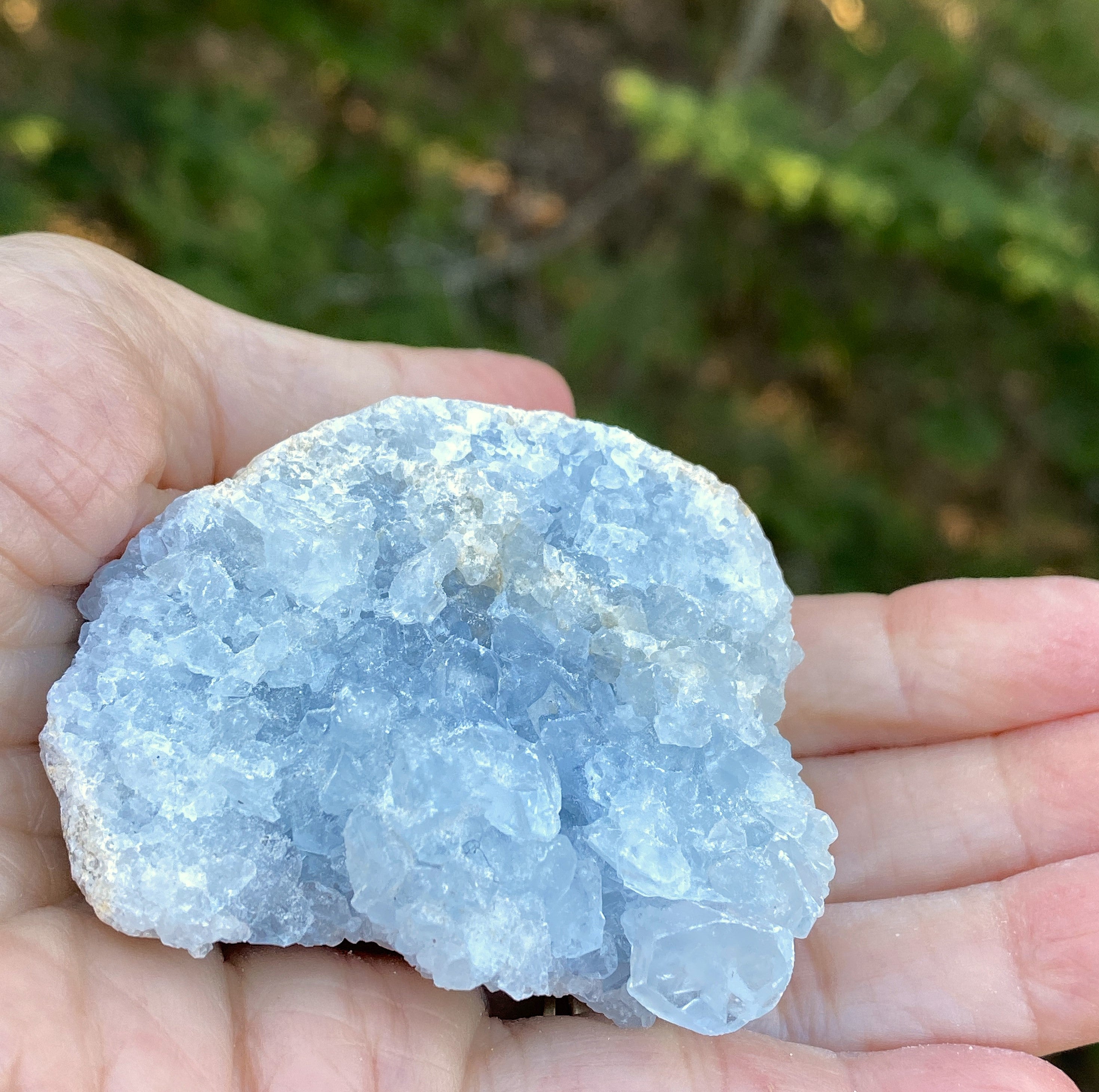 Celestite Druzy Raw Piece  Blue  Balance Angel 31453S
