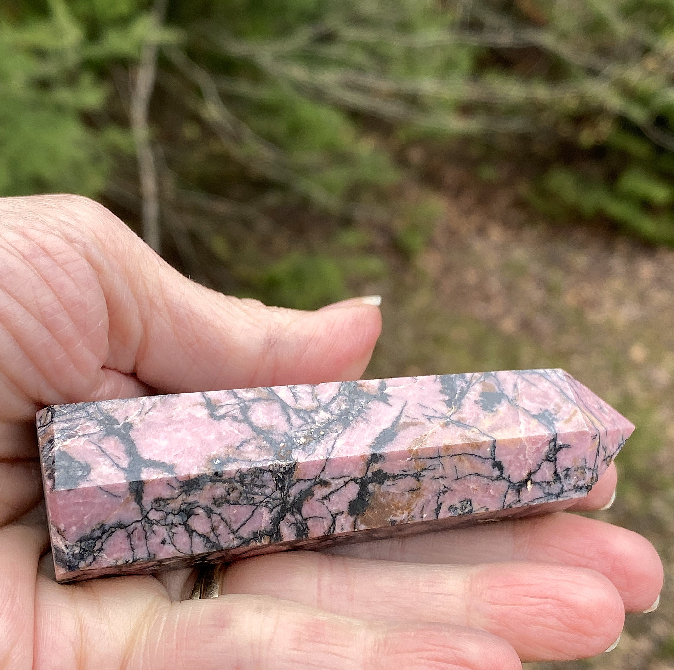 Rhodonite Point Tower  Pink  Love Forgiveness 31436S