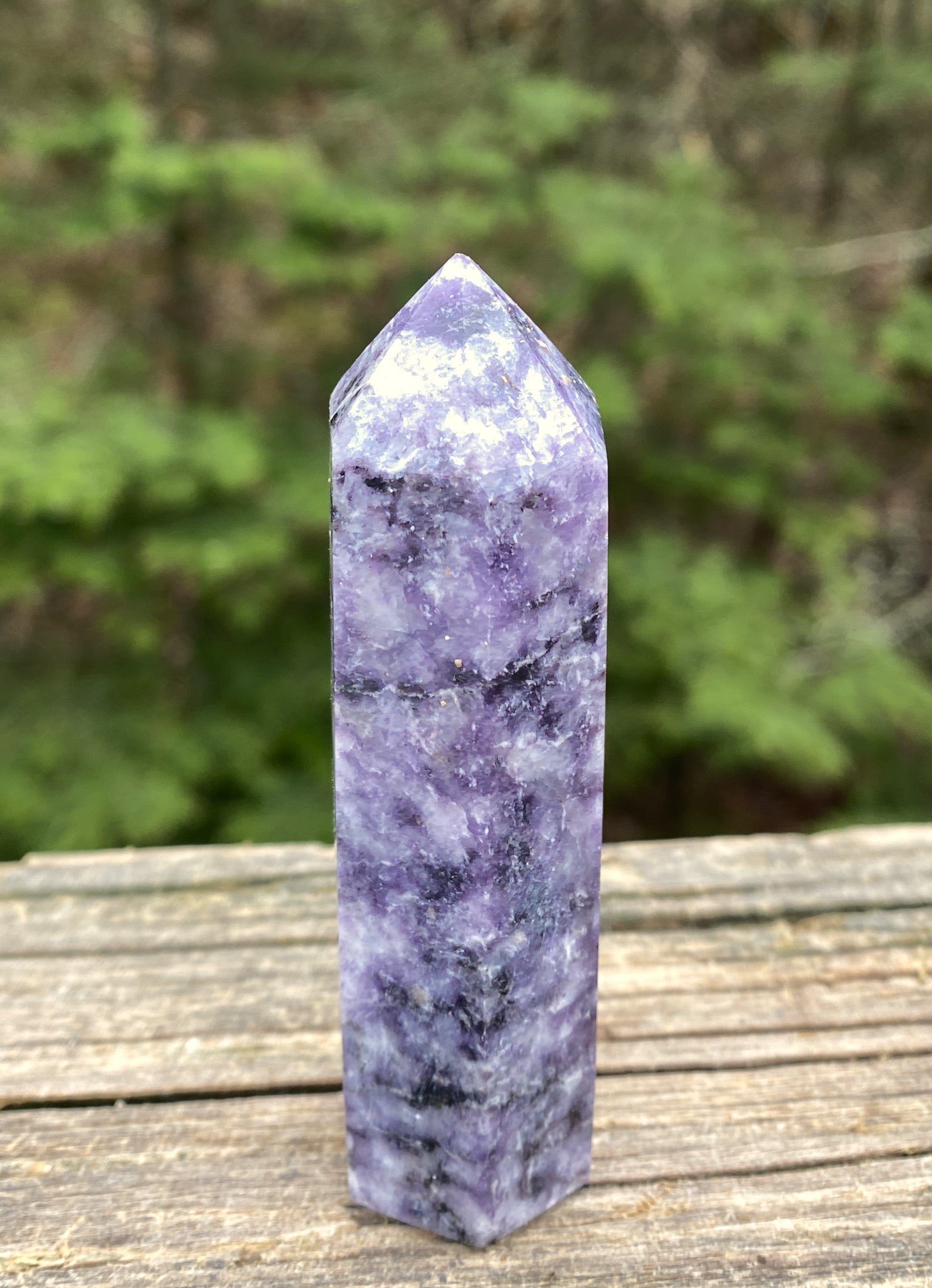 Lepidolite Point Tower  Emotional Balance Calm 31434S