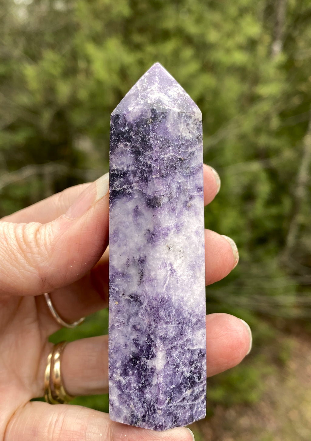 Lepidolite Point Tower  Emotional Balance Calm 31434S