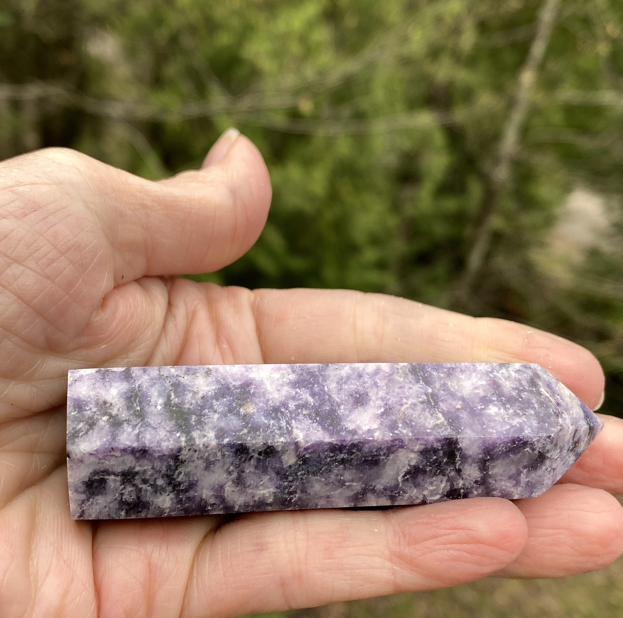 Lepidolite Point Tower  Emotional Balance Calm 31434S