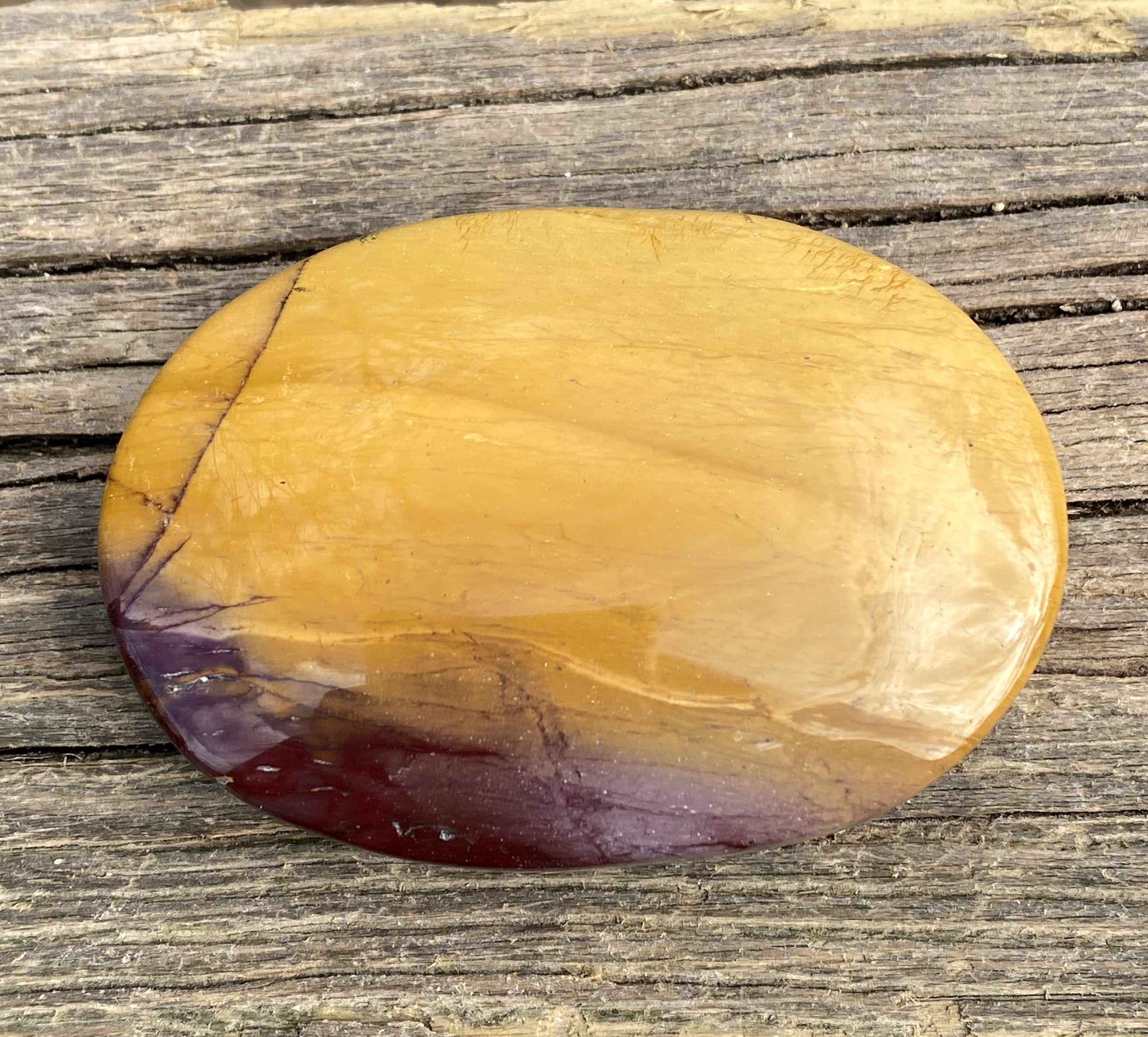 Mookaite Palm Stone  Red Yellow  Grounding Protection 31438S