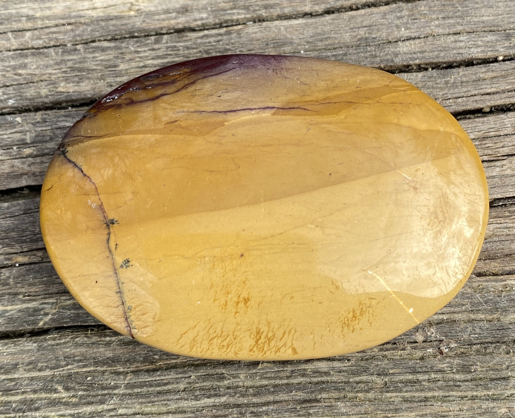 Mookaite Palm Stone  Red Yellow  Grounding Protection 31438S