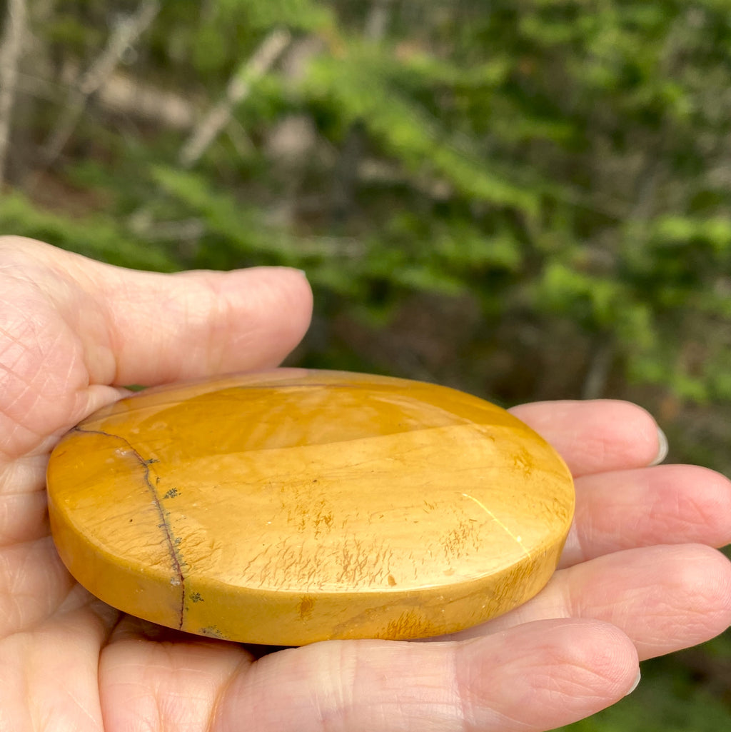 Mookaite Palm Stone  Red Yellow  Grounding Protection 31438S