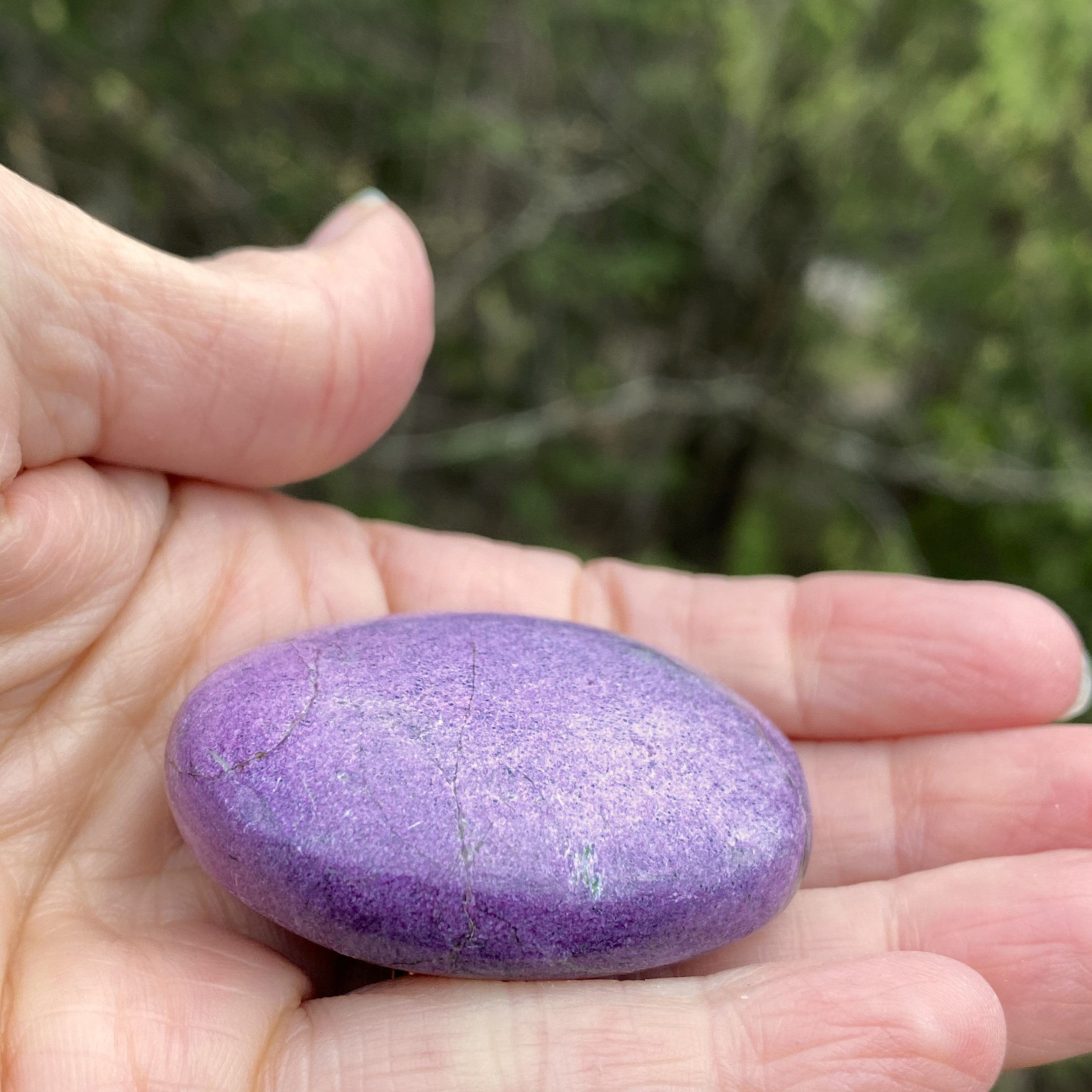 Stichtite  Palm Stone  Purple  Communication Spiritual Calming 31442ET