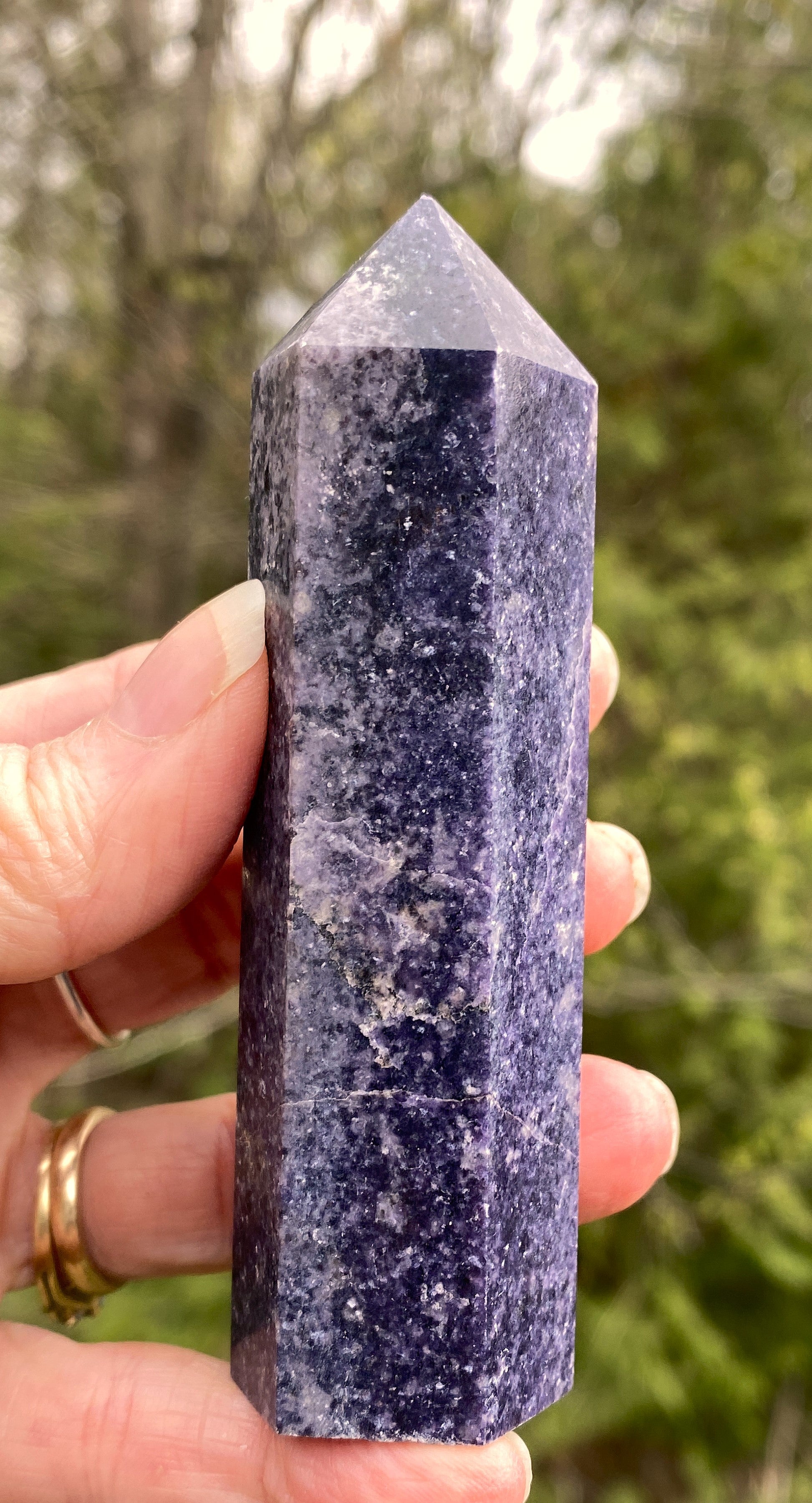Lepidolite Tower Point  Purple  Emotional Balance Calm 31478S