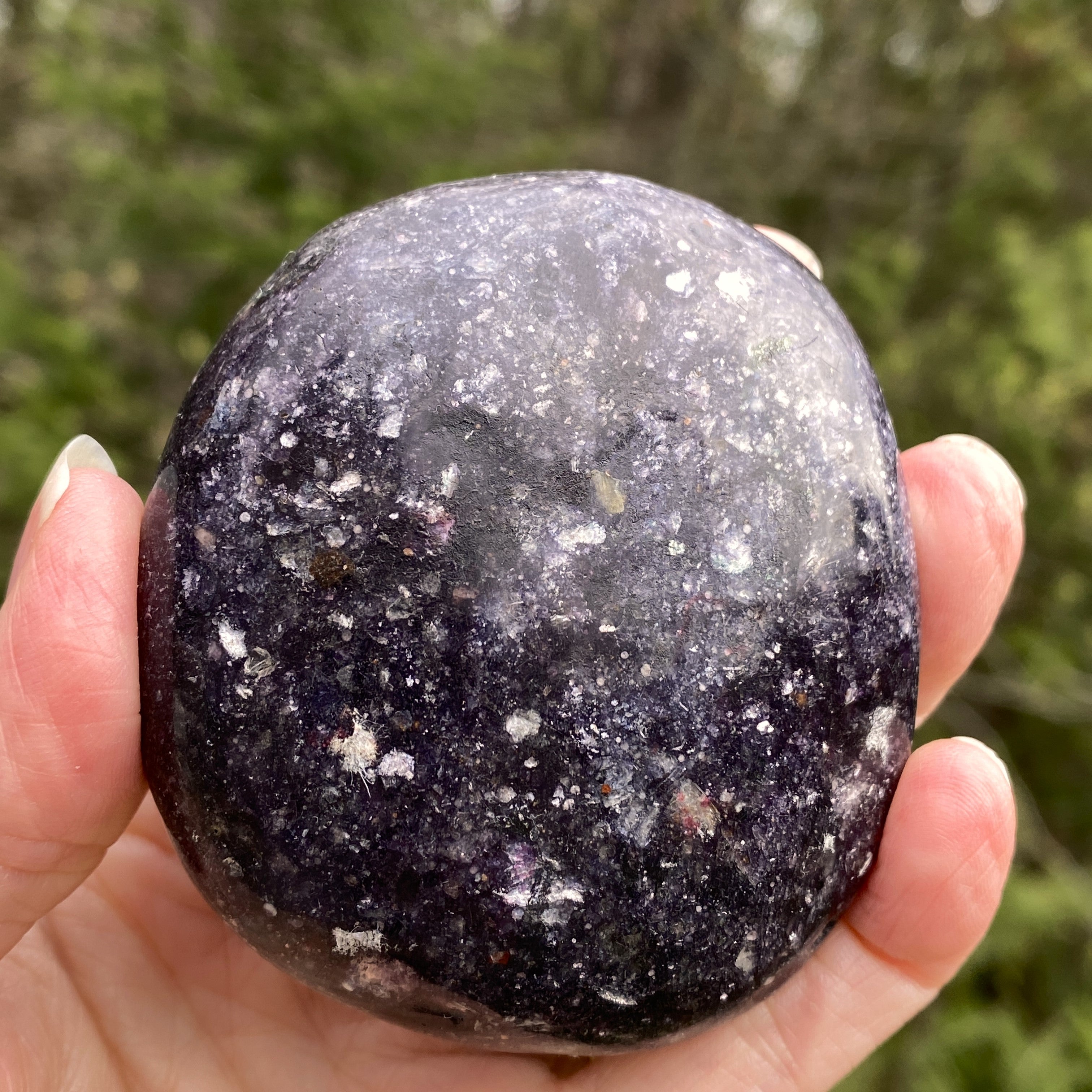Lepidolite Large Palm Stone  Emotional Balance Calm 31481S