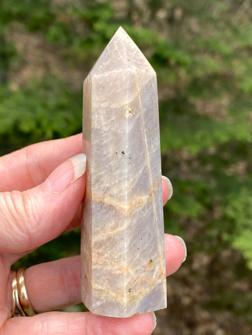 Moonstone Sunstone  Point Tower  Intuitive Anxiety Protection 31462S