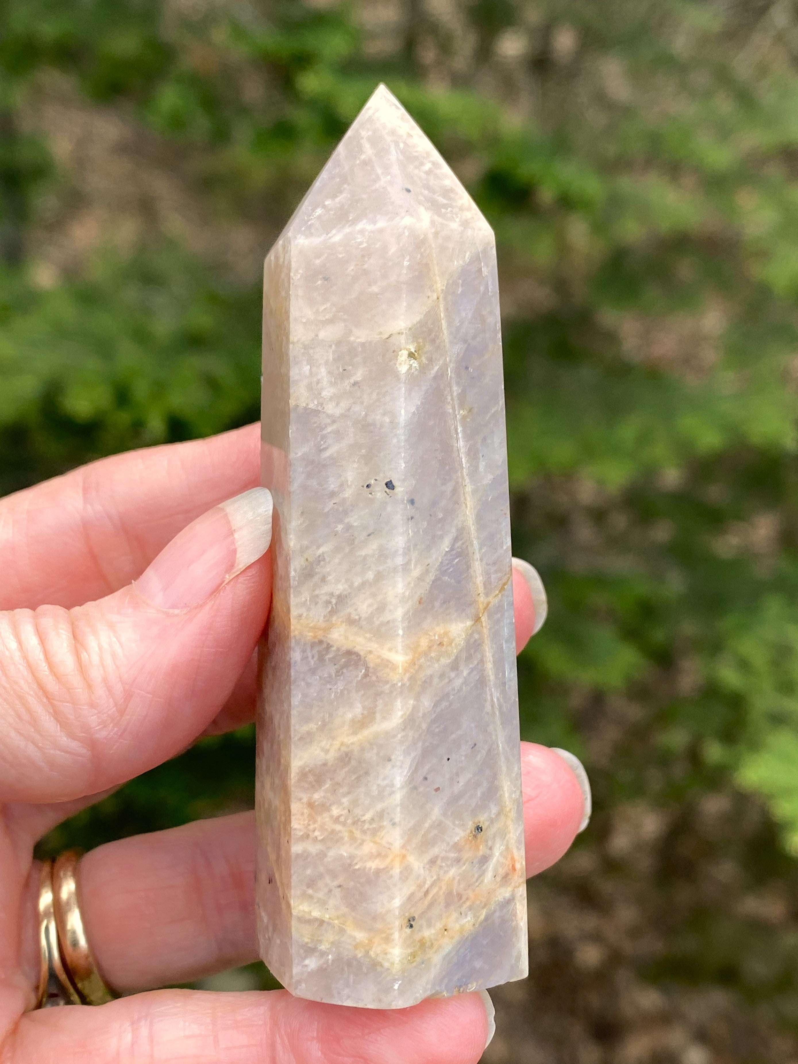 Moonstone Sunstone  Point Tower  Intuitive Anxiety Protection 31462S