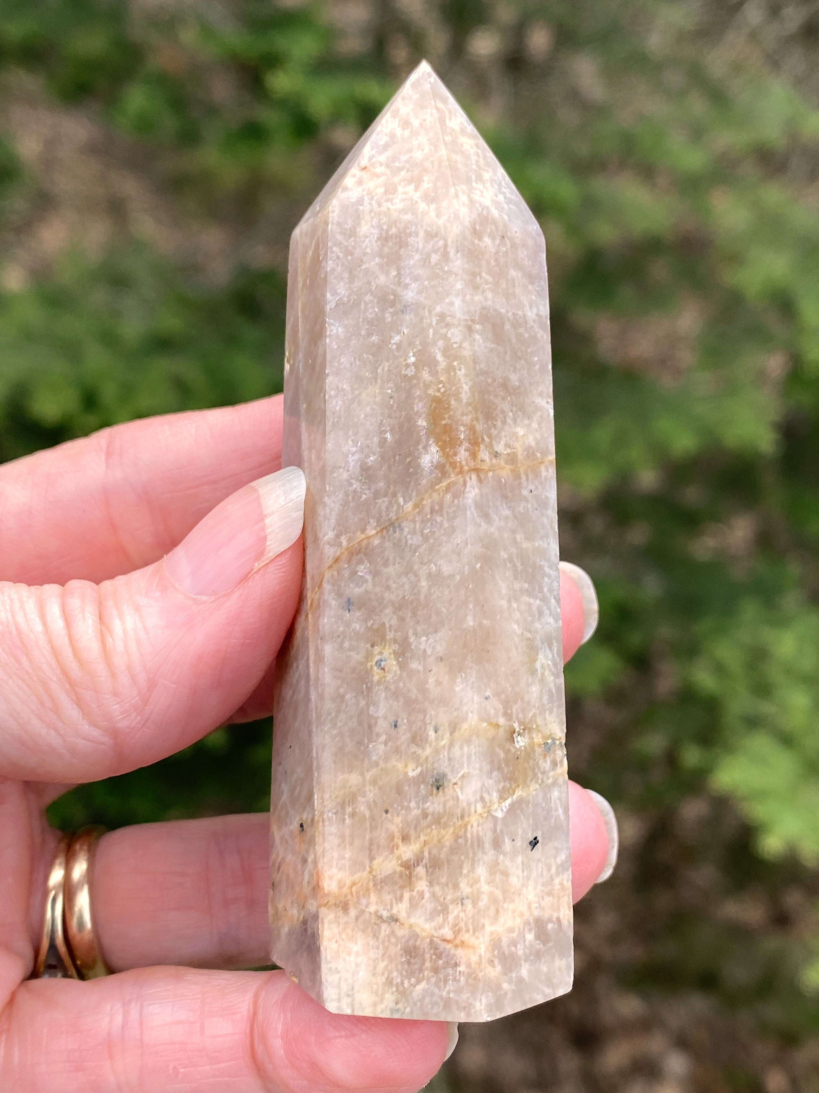 Moonstone Sunstone  Point Tower  Intuitive Anxiety Protection 31462S