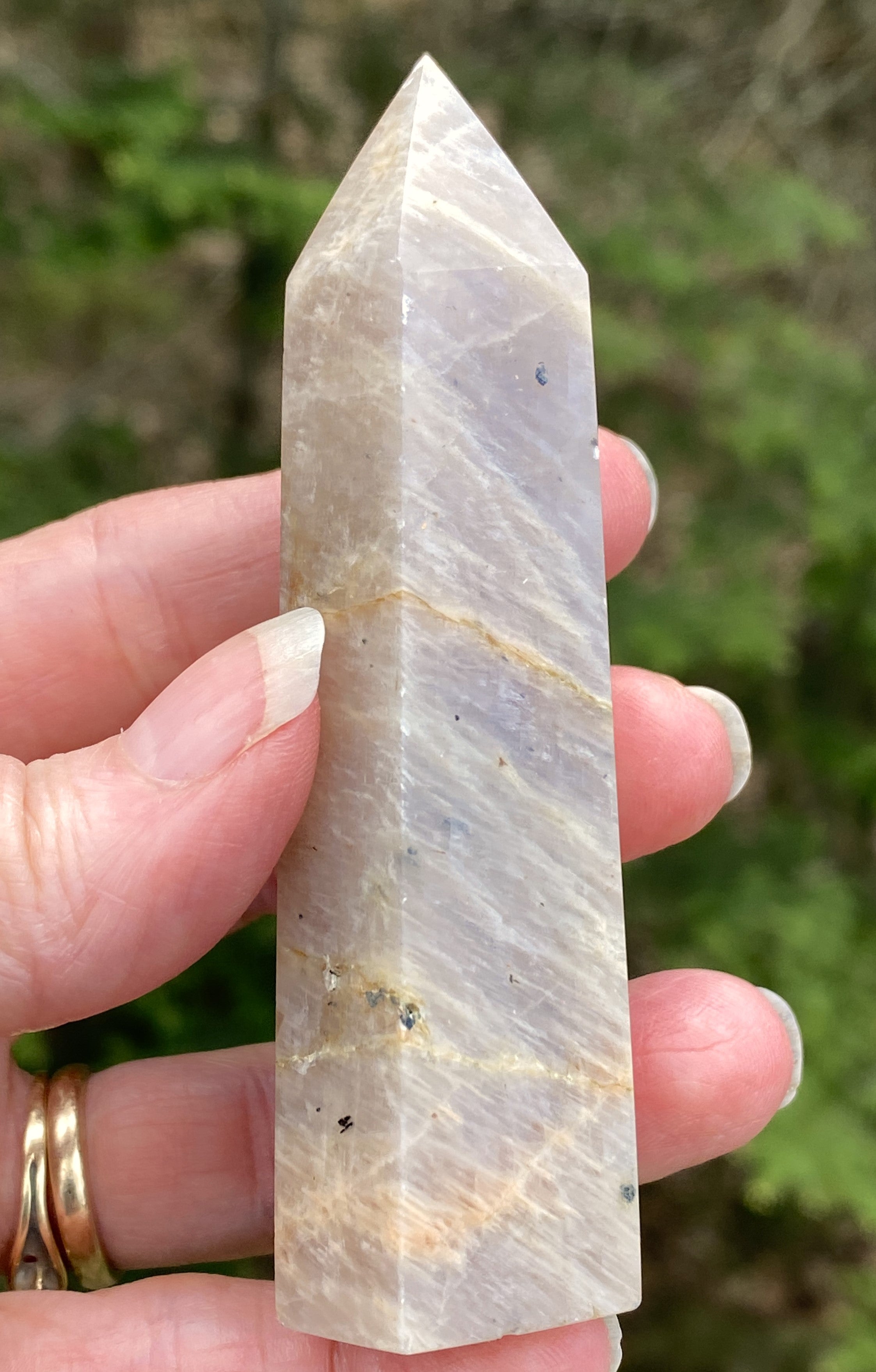 Moonstone Sunstone  Point Tower  Intuitive Anxiety Protection 31462S