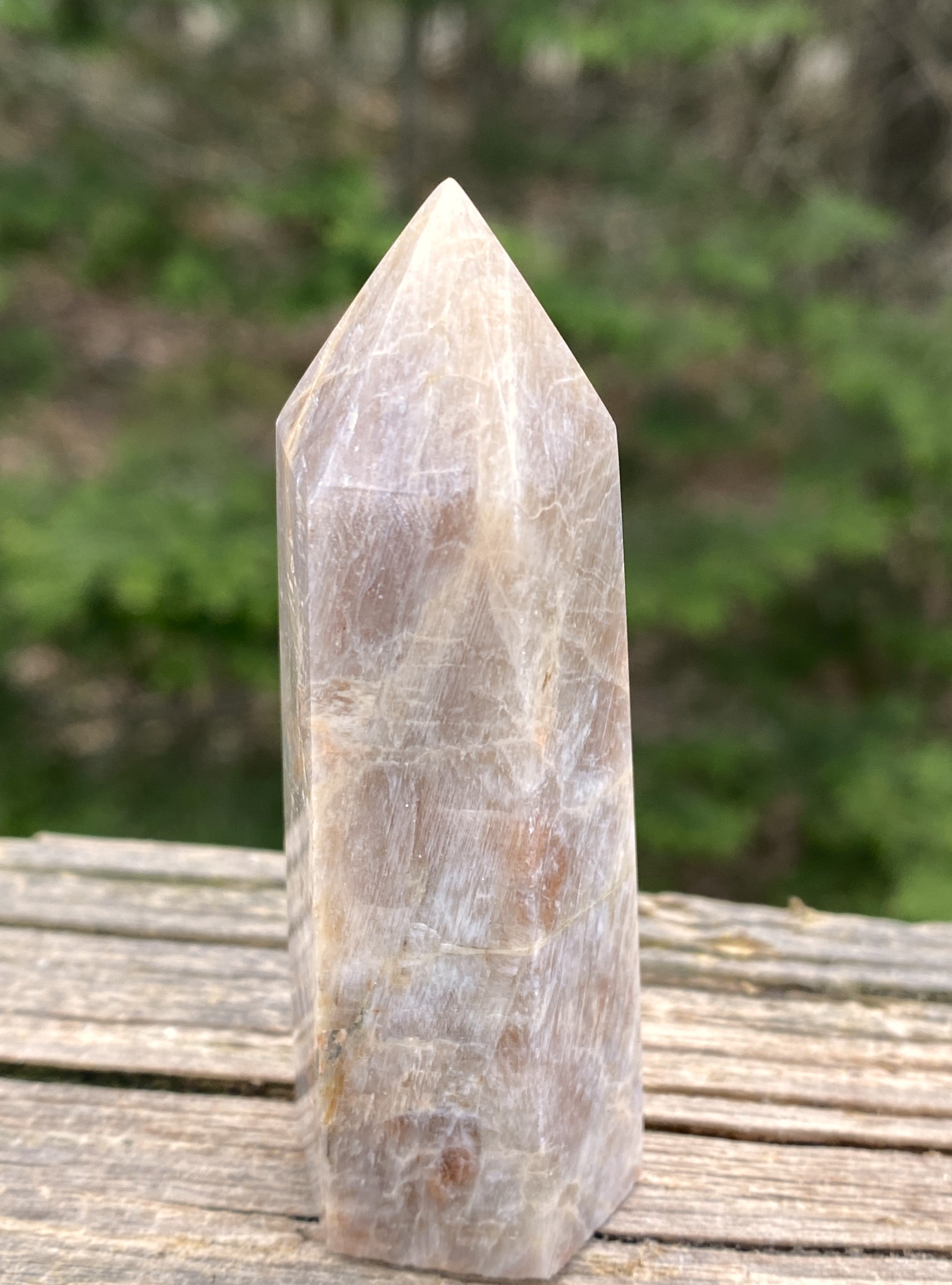 Moonstone Sunstone Point Tower  Intuitive Anxiety Protection 31461S