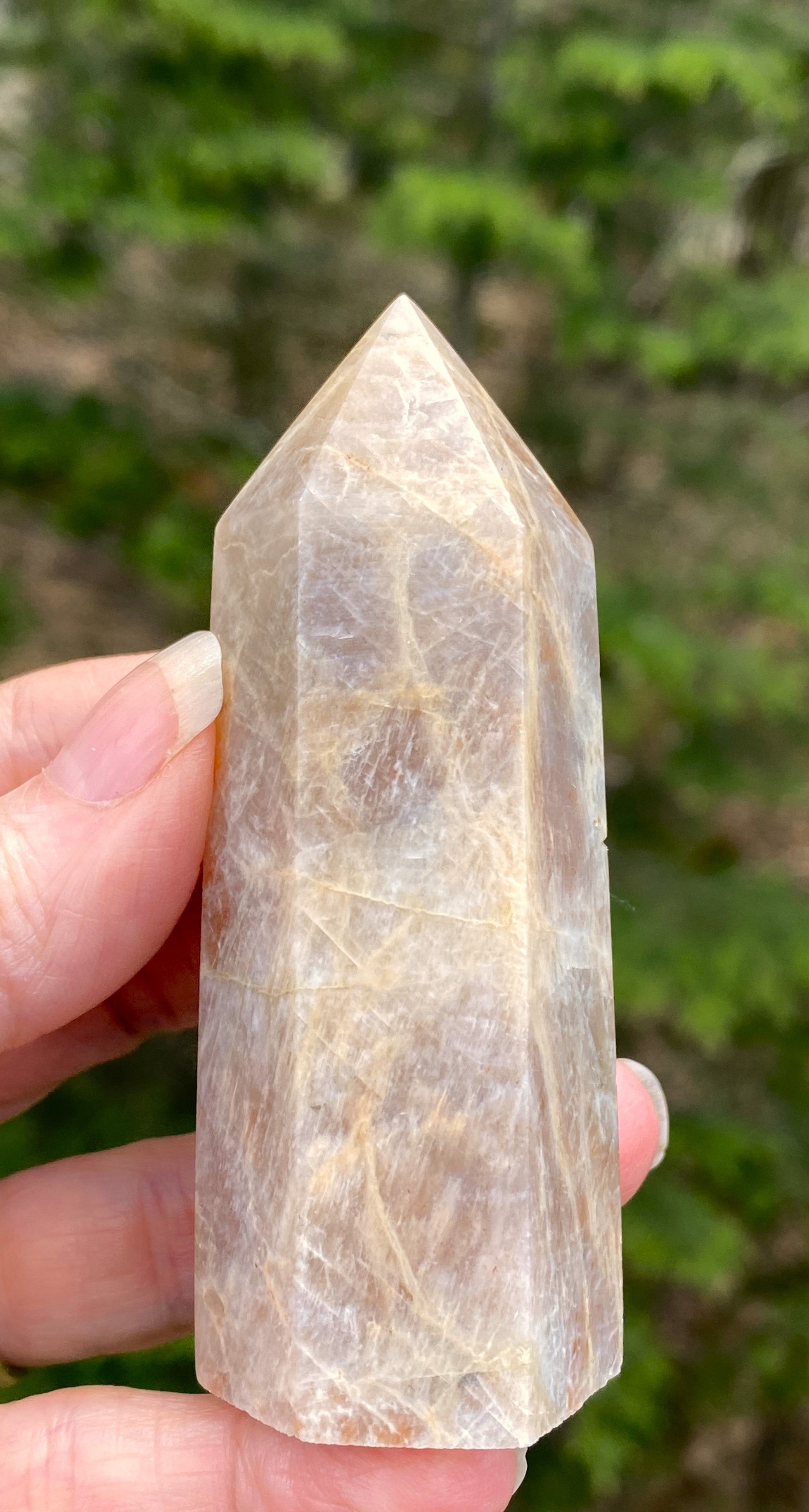 Moonstone Sunstone Point Tower  Intuitive Anxiety Protection 31461S