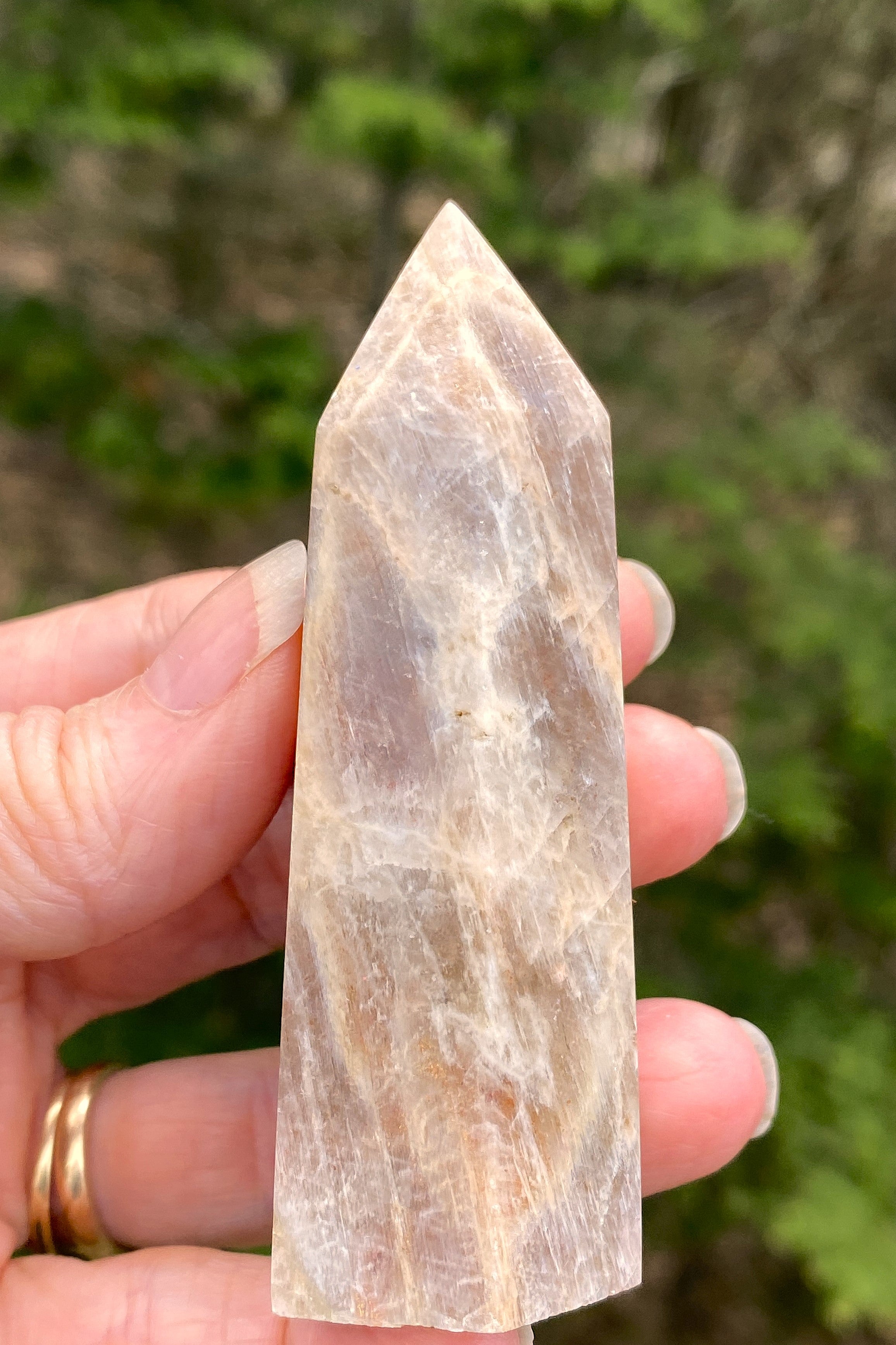 Moonstone Sunstone Point Tower  Intuitive Anxiety Protection 31461S