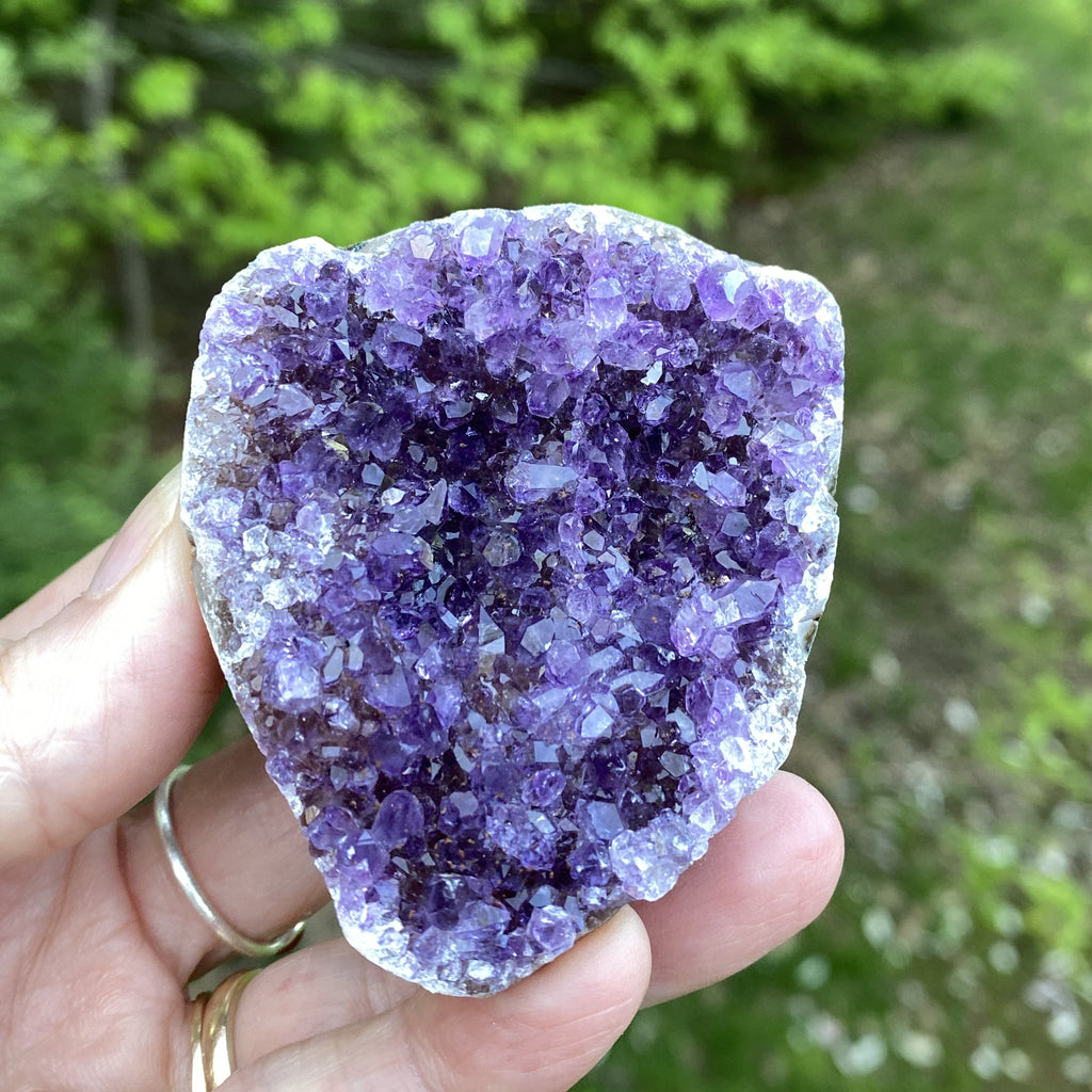 Dark Amethyst Druzy  Uruguay  Protection Balance Intuition 31491S