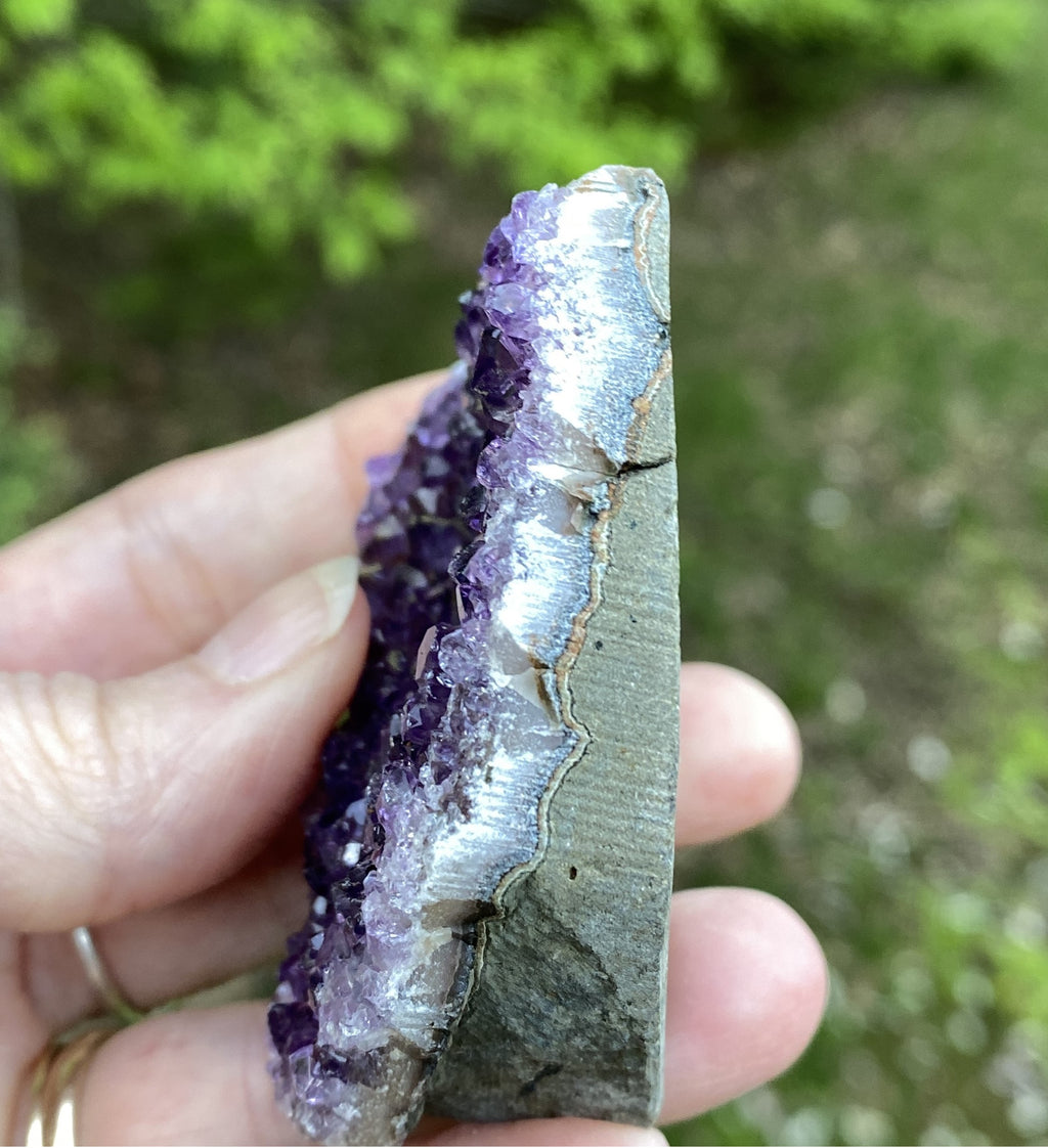 Dark Amethyst Druzy  Uruguay  Protection Balance Intuition 31491S