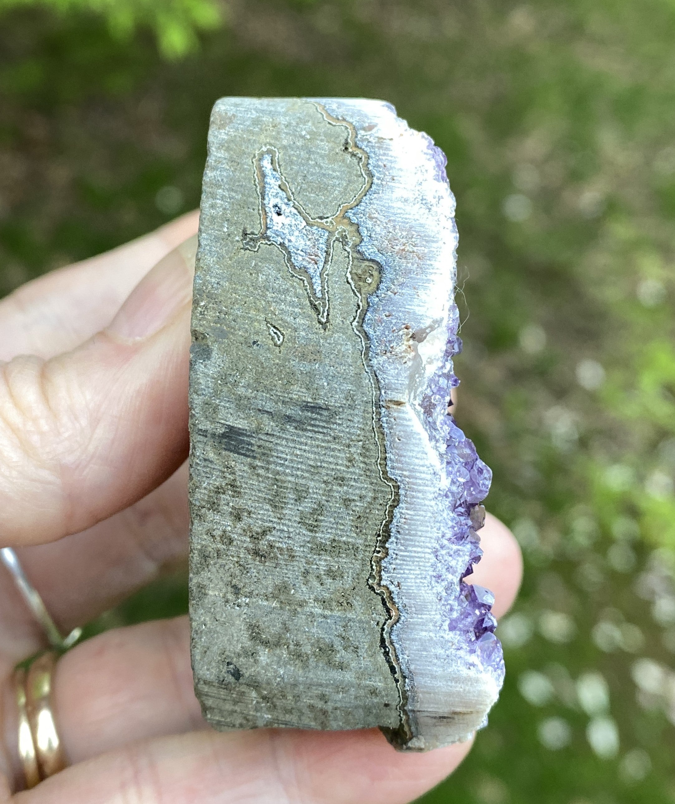 Dark Amethyst Druzy  Uruguay  Protection Balance Intuition 31491S