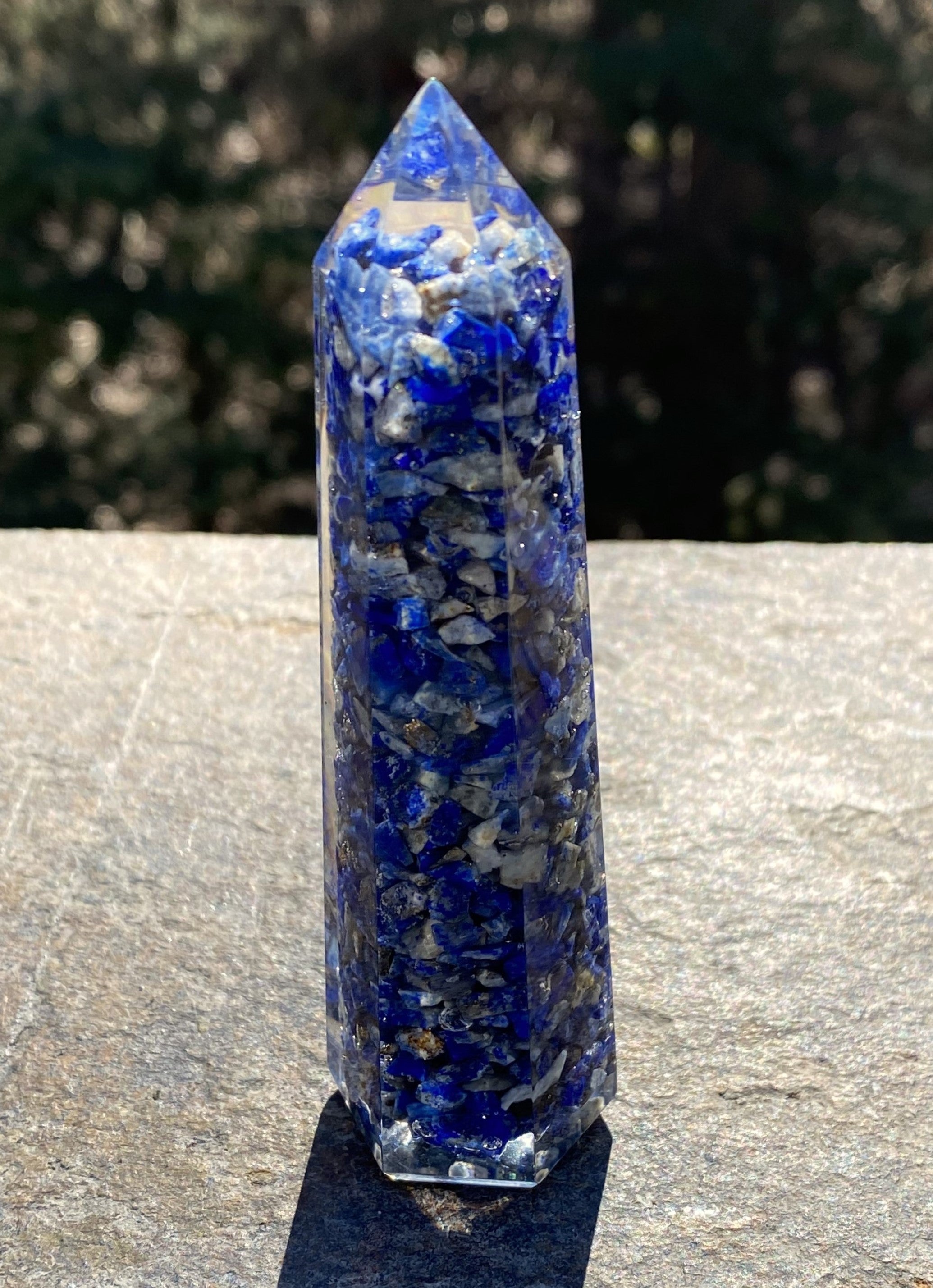 Blue Lapis Lazuli  Orgone Tower Point   Intuition Communication 31263S
