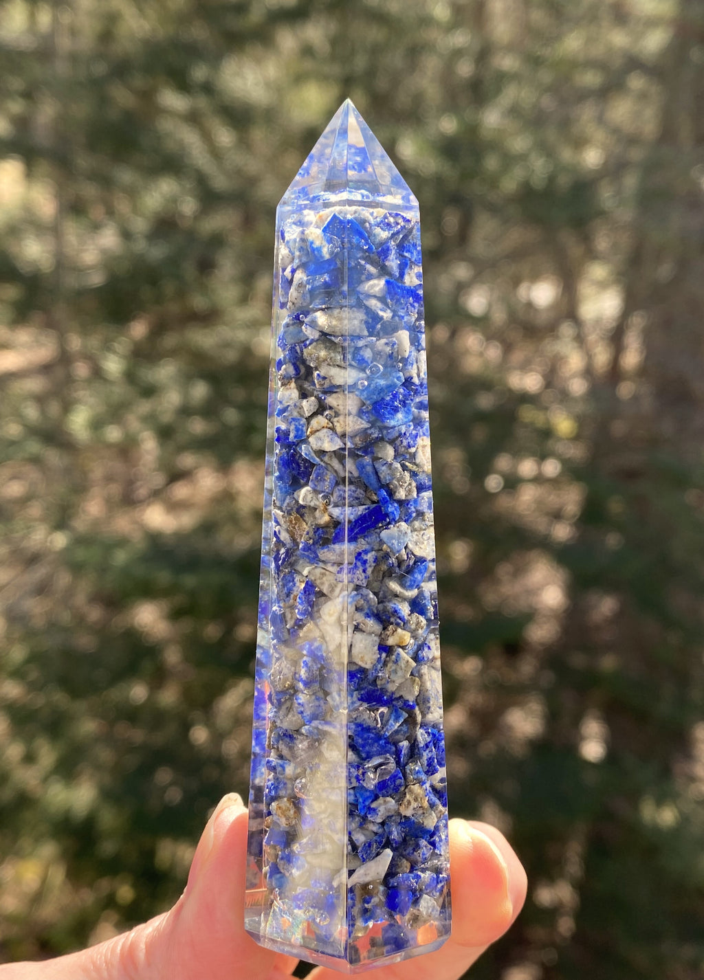 Blue Lapis Lazuli  Orgone Tower Point   Intuition Communication 31263S