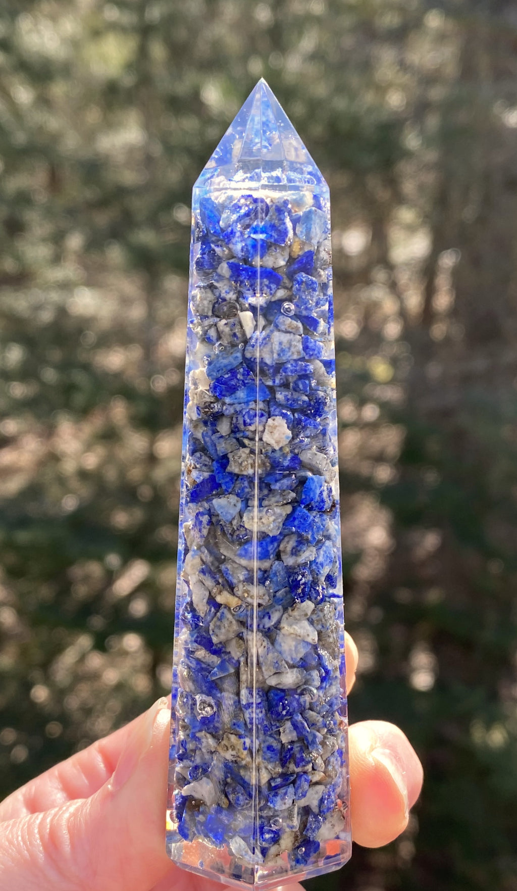 Blue Lapis Lazuli  Orgone Tower Point   Intuition Communication 31263S