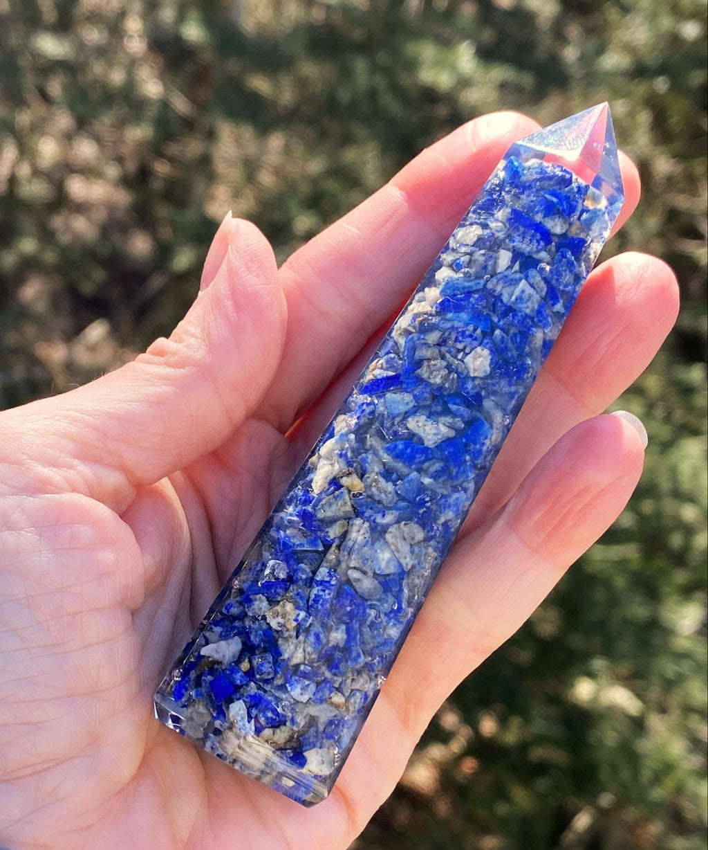 Blue Lapis Lazuli  Orgone Tower Point   Intuition Communication 31263S