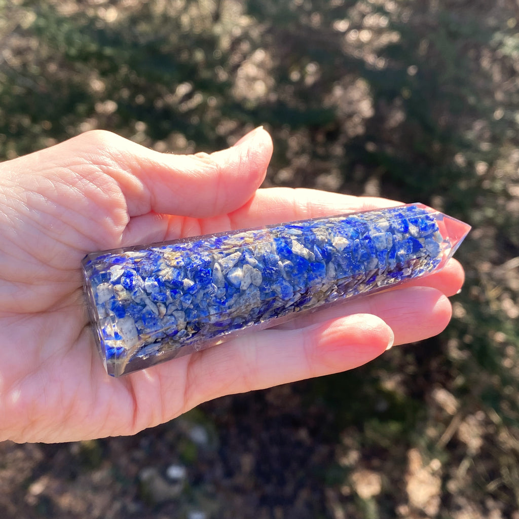 Blue Lapis Lazuli  Orgone Tower Point   Intuition Communication 31263S